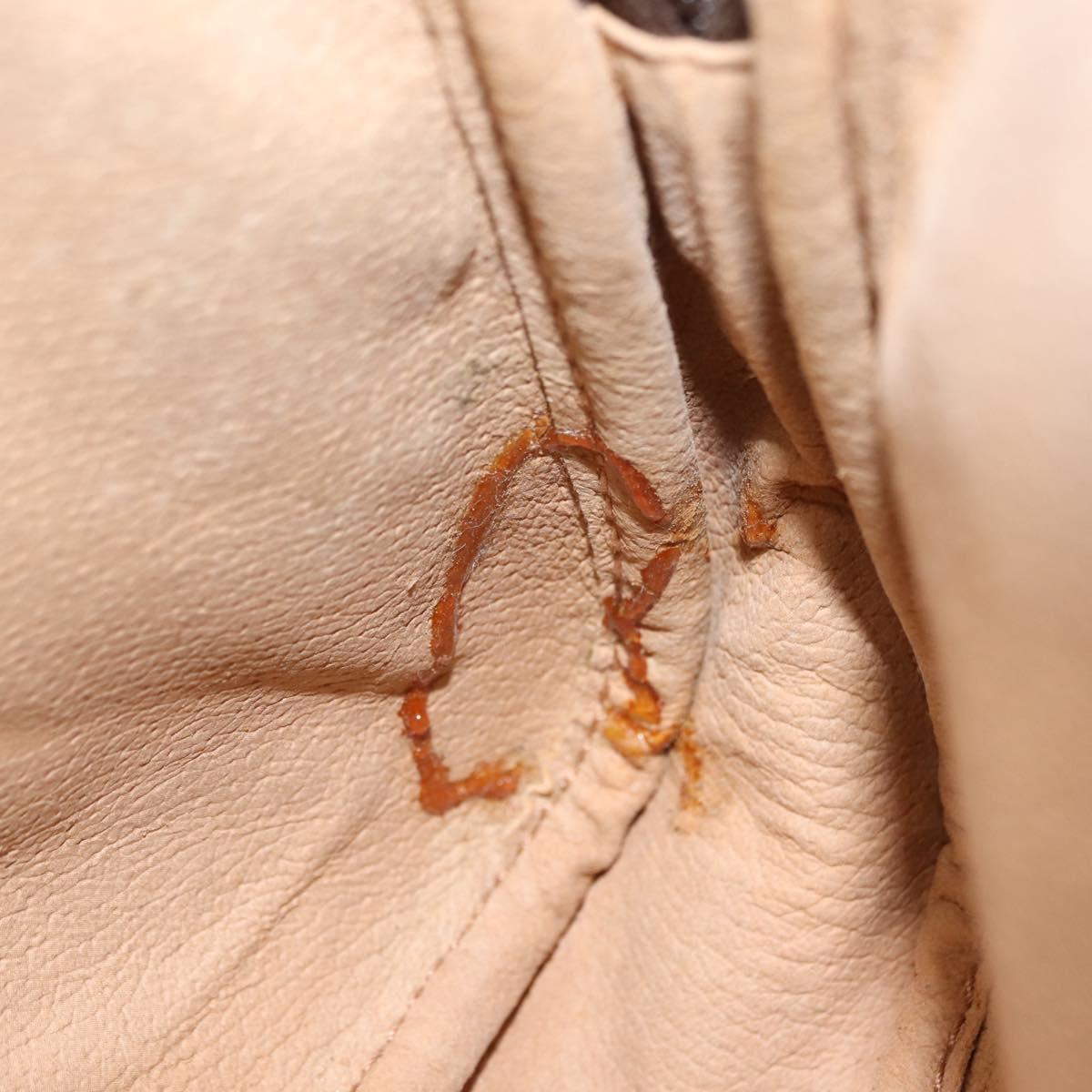 GUCCI GG Supreme Schultertasche PVC Beige Gold