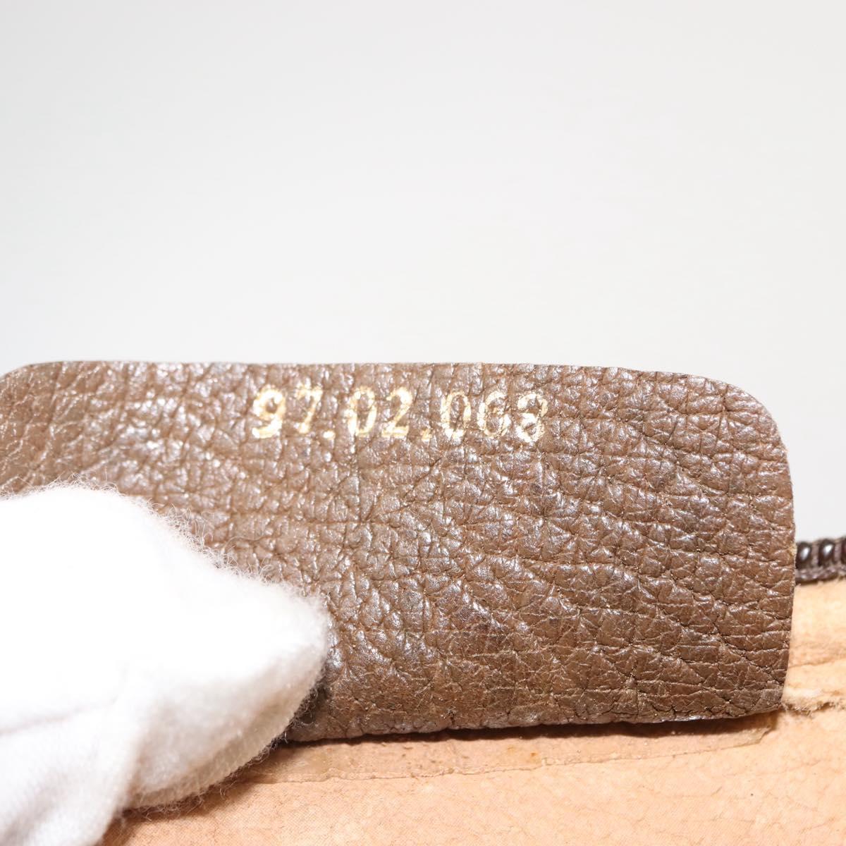 GUCCI GG Supreme Shoulder Bag PVC Beige Gold