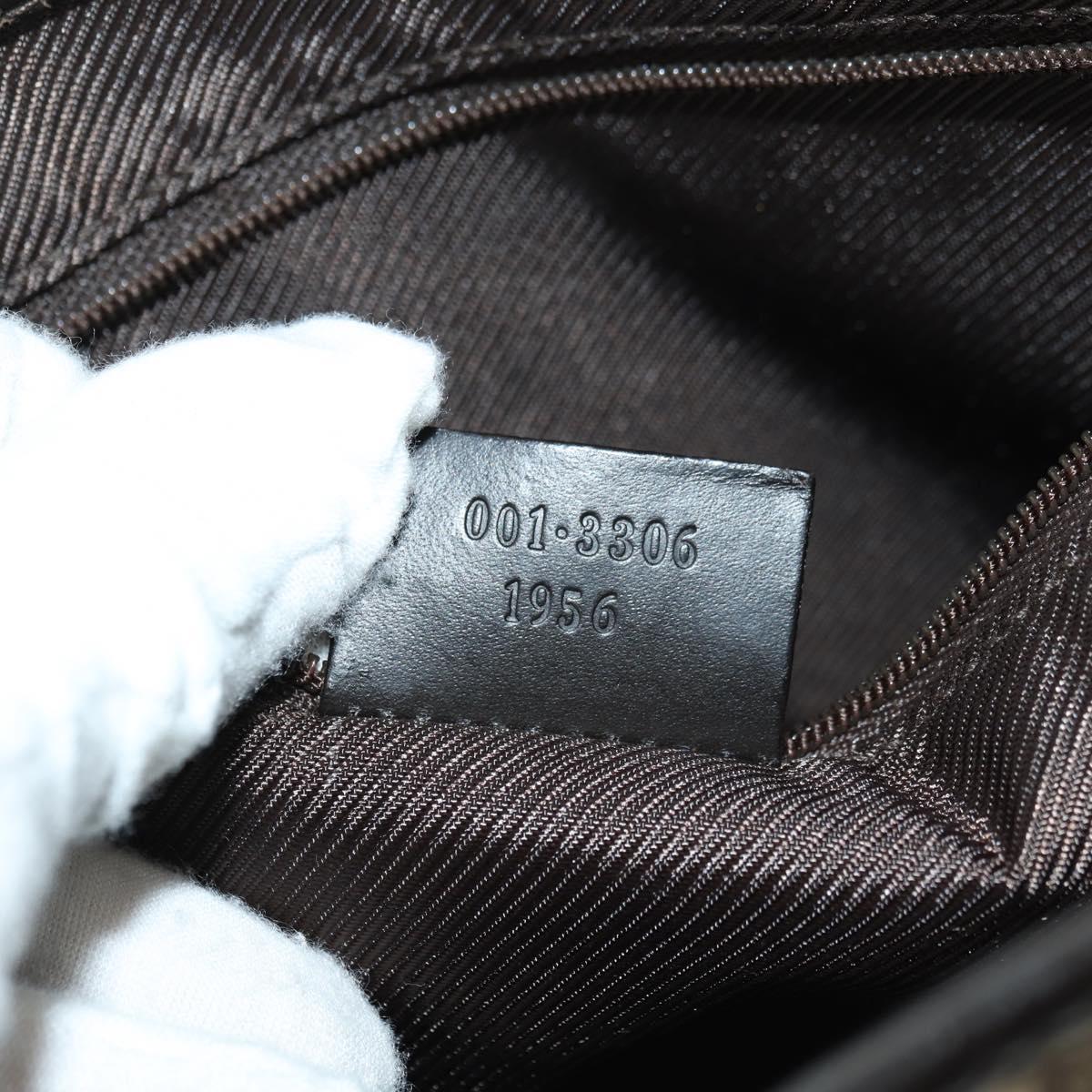 GUCCI GG Canvas Schultertasche Schwarz Gold