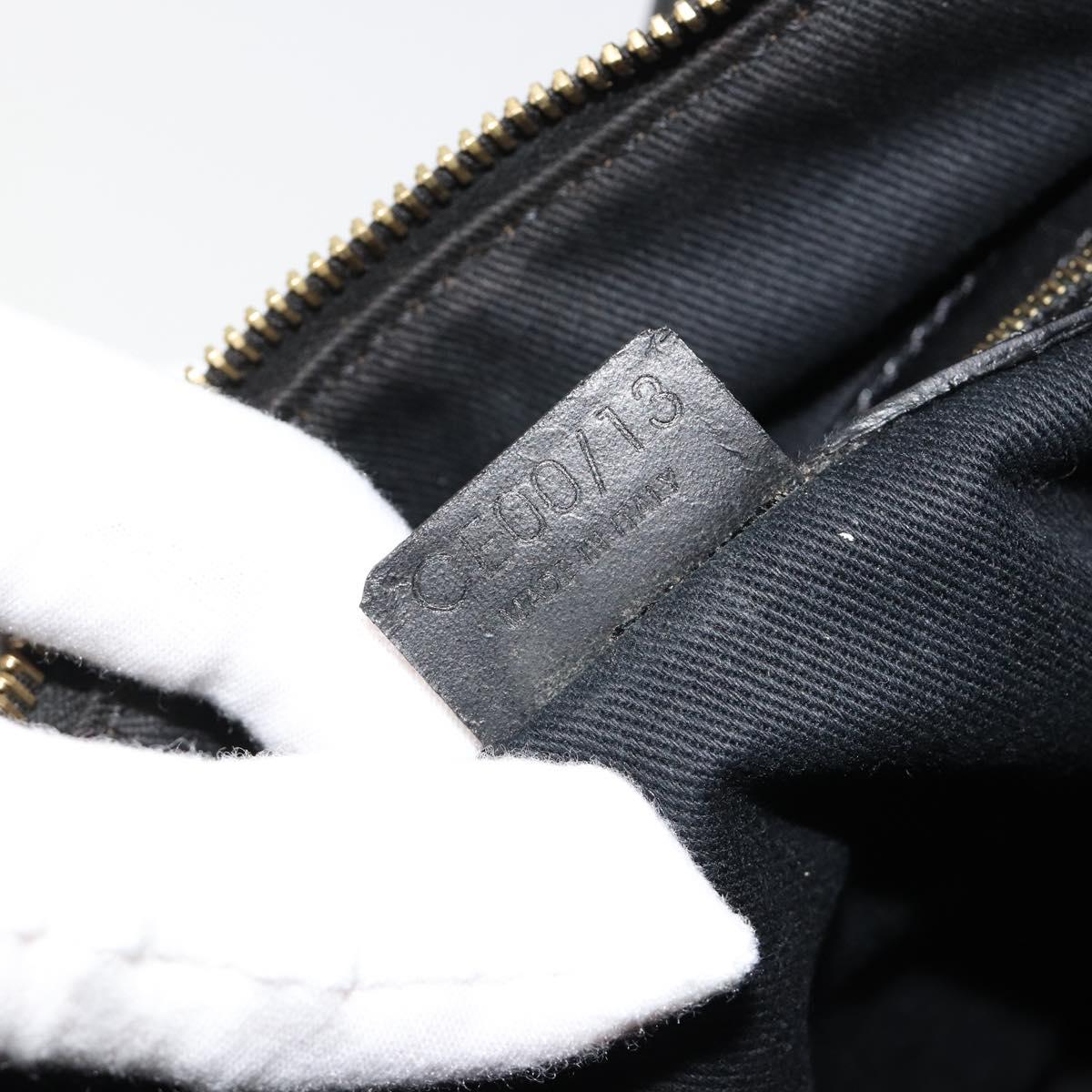 GUCCI GG Canvas Schultertasche Schwarz Gold