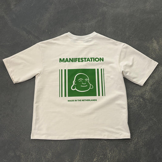CrΓ©me / Green Manifestation Heavyweight Boxy Statement Tee (made in NL π³π±)