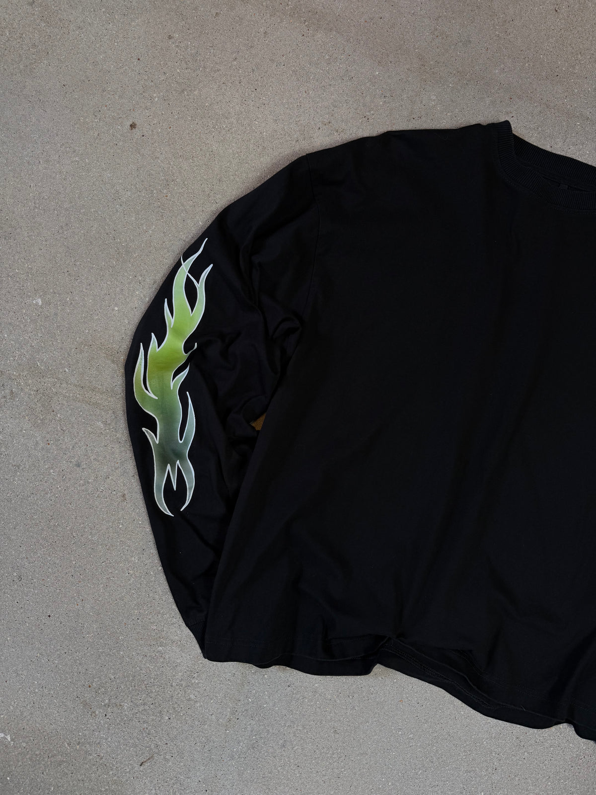 Black/Green Manifestation y2k Statement Longsleeve Tee (made in NL 🇳🇱)