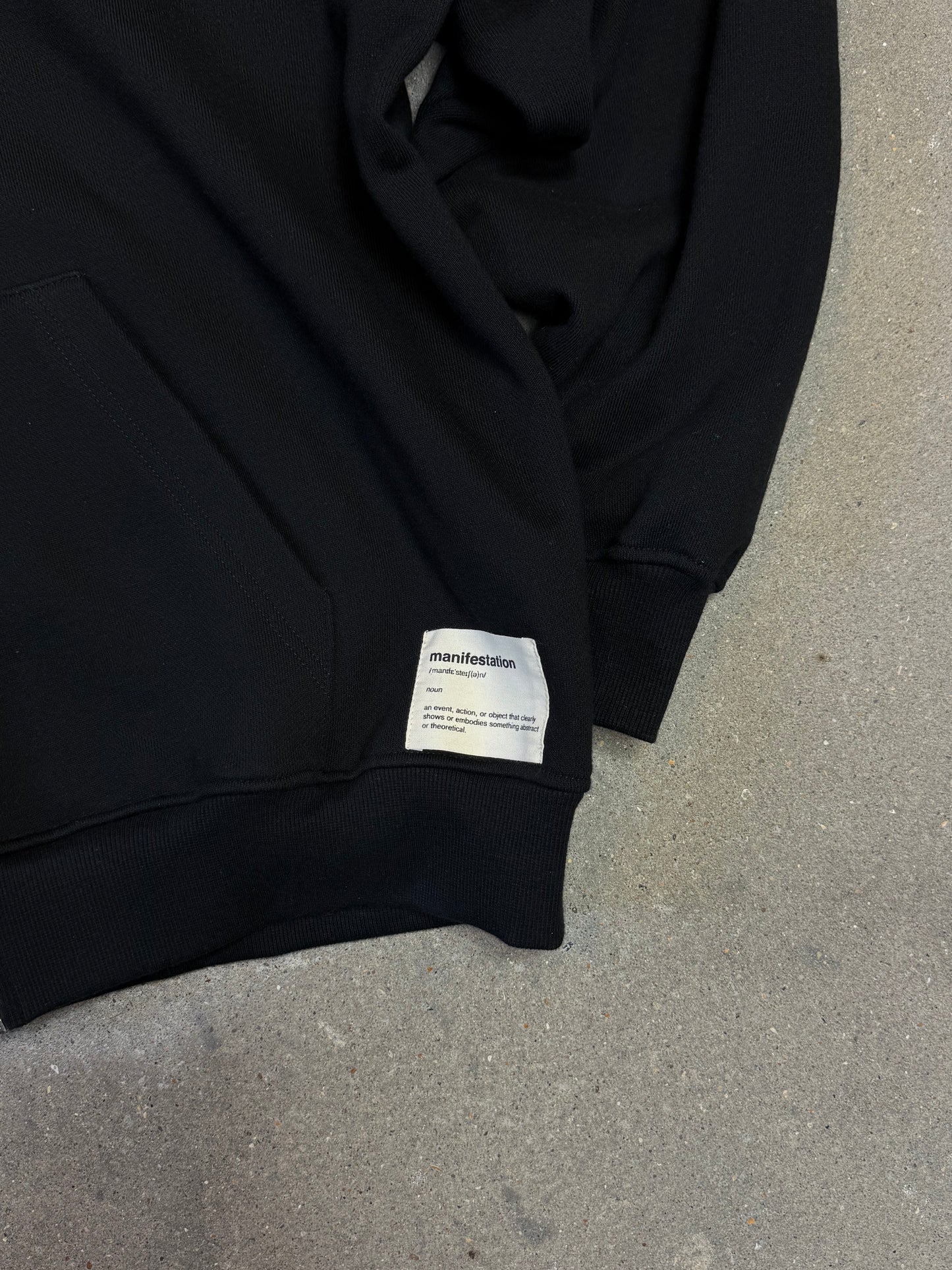 Black Ultra Heavy Statement Zip Hoodie (made in NL π³π±) (600gsm) (slightly cropped)
