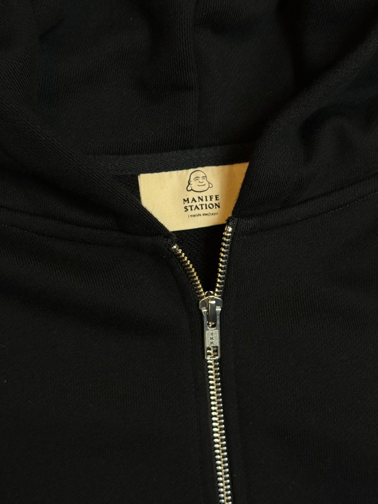 Black Ultra Heavy Statement Zip Hoodie (made in NL π³π±) (600gsm) (slightly cropped)