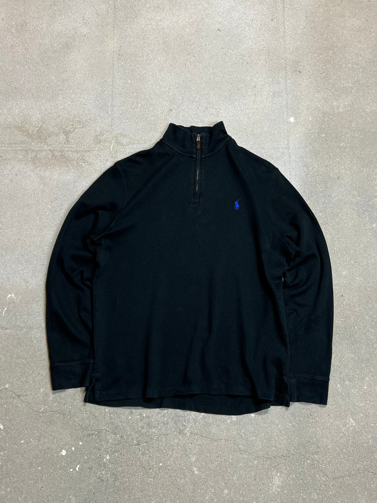 DARK NAVY VINTAGE RALPH LAUREN LOGO QUARTER ZIP (Medium)