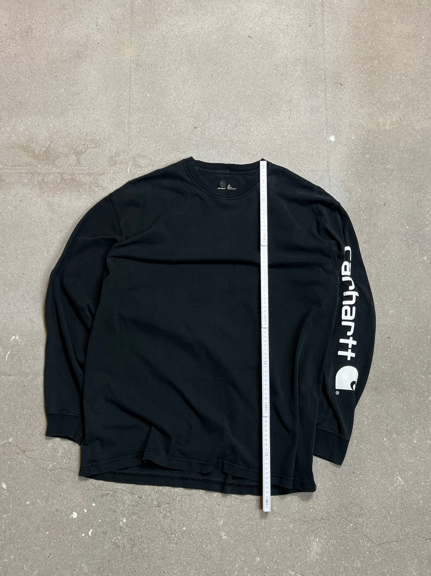 VERFASSENES SCHWARZES VINTAGE CARHARTT LONGSLEEVE T-Shirt (XL)