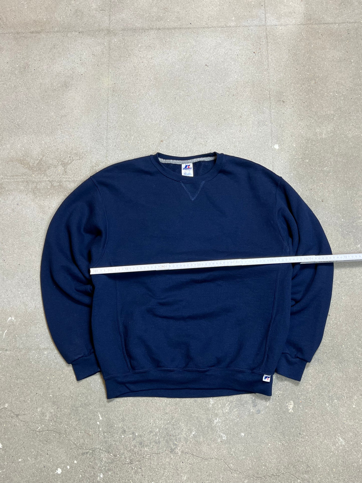 NAVY VINTAGE RUSSEL ATHLETICS BLANK SWEATSHIRT (Large)
