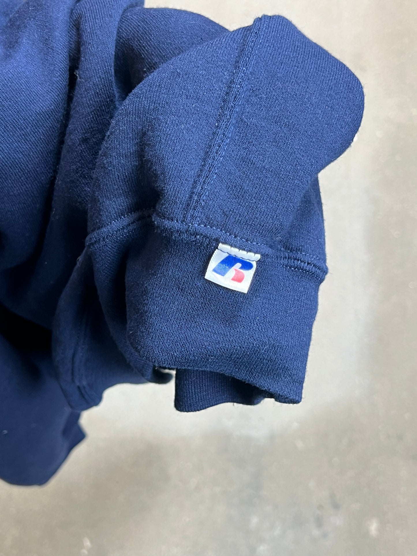 NAVY VINTAGE RUSSEL ATHLETICS BLANK SWEATSHIRT (Large)