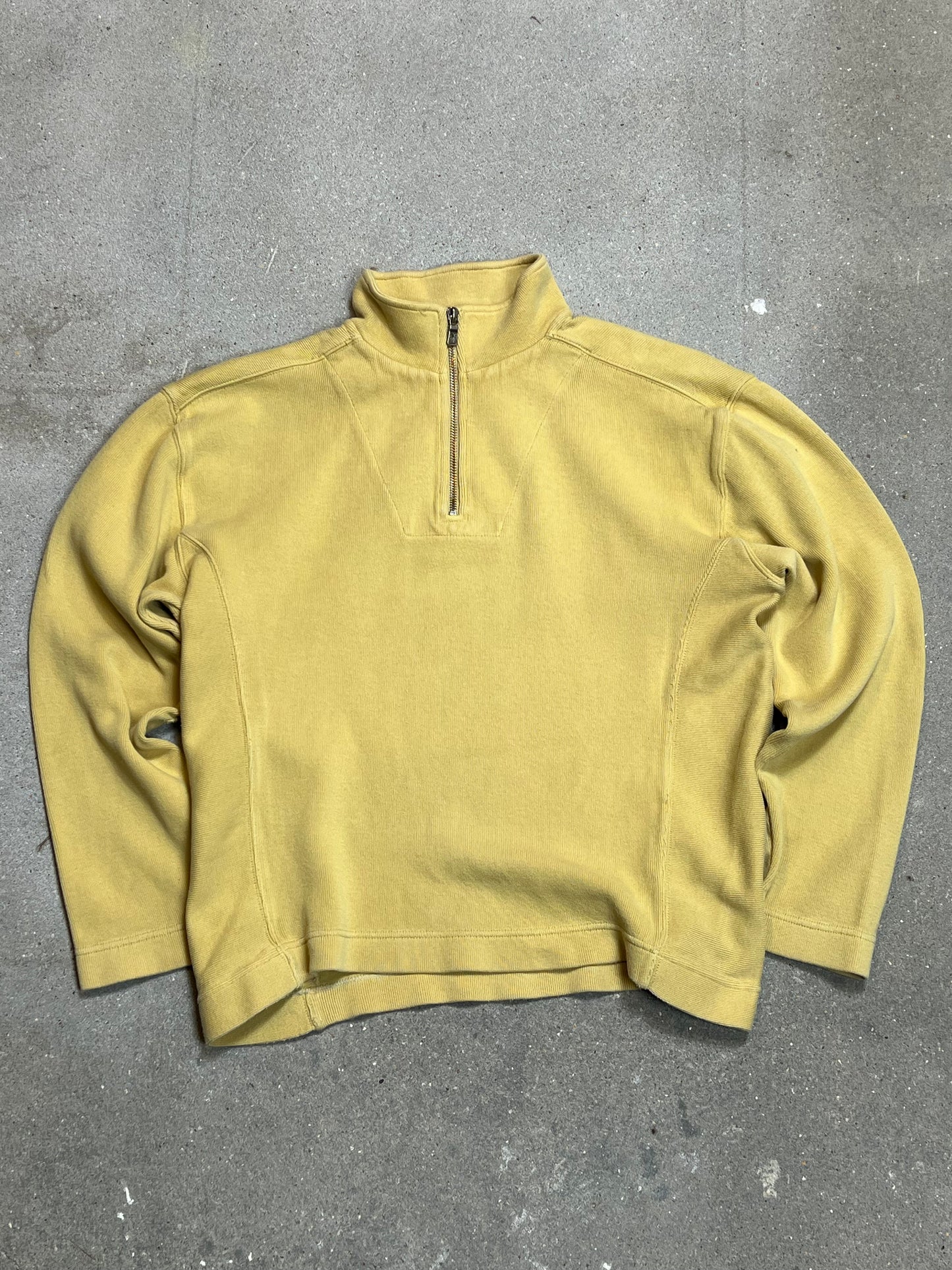 YELLOW VINTAGE QUARTER ZIP UNBRANDED (M)