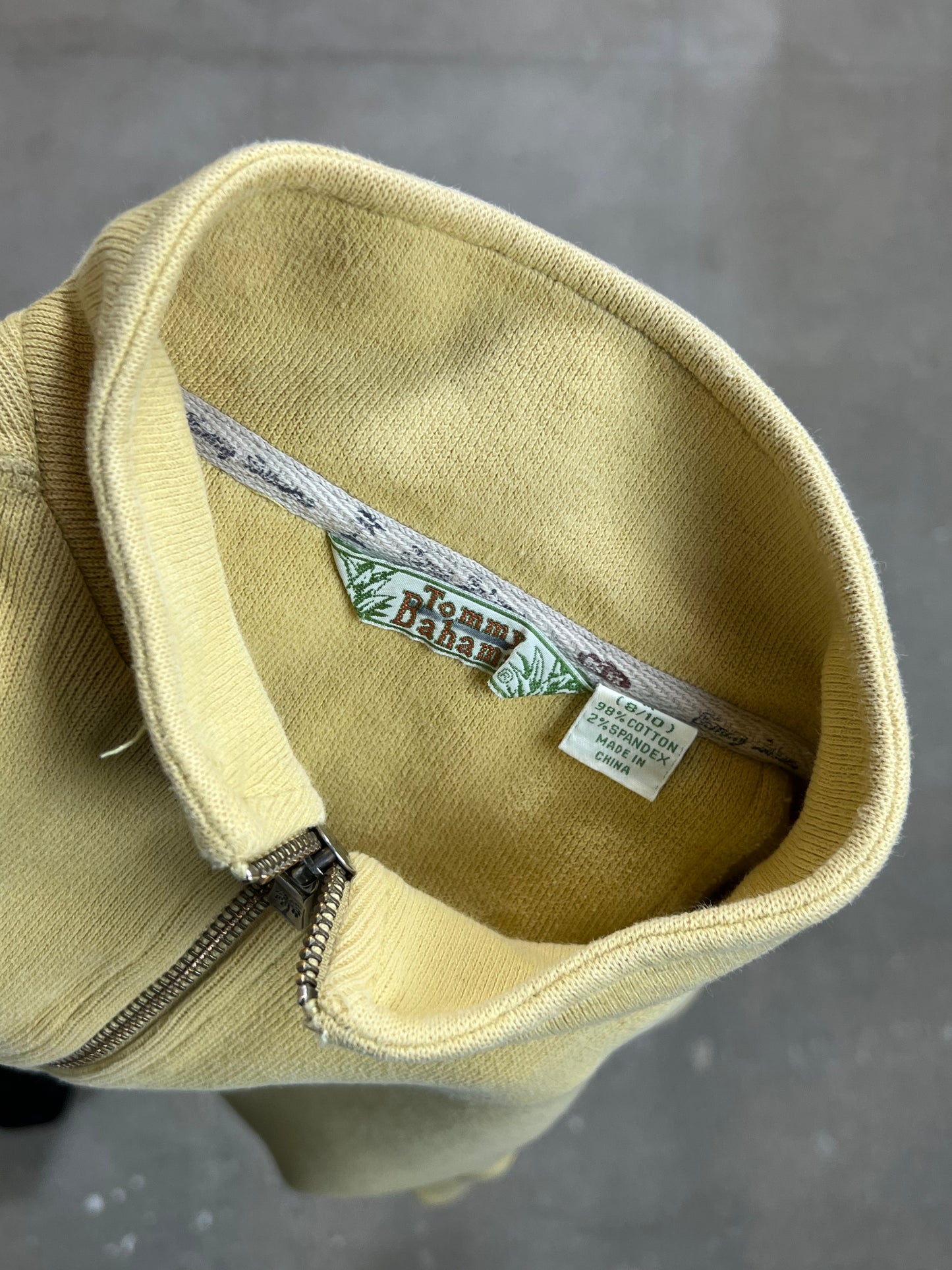 YELLOW VINTAGE QUARTER ZIP UNBRANDED (M)