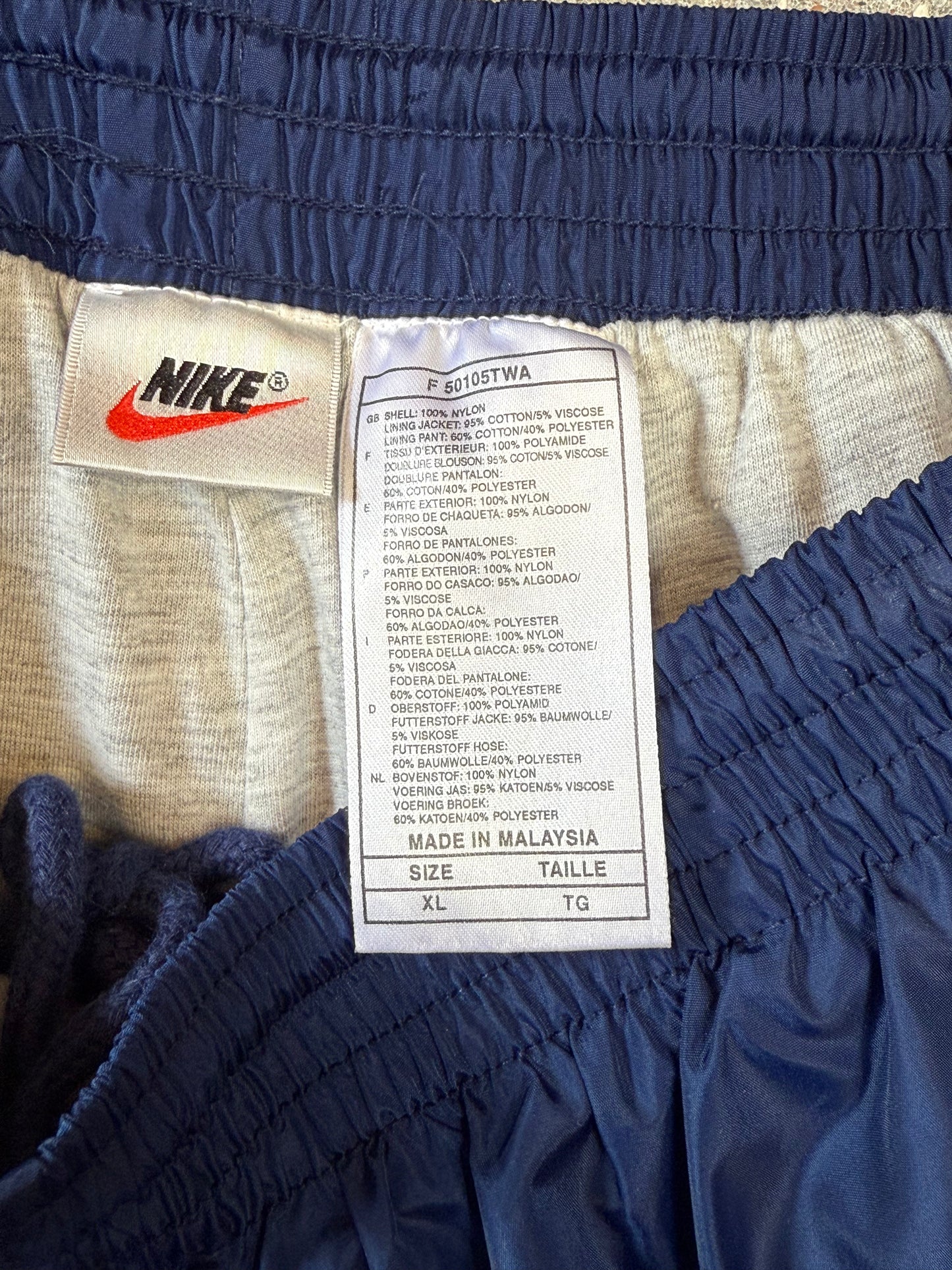 Early 90s Blue Red Nike Regular/Boxy Reversible Track Suit Set (Jacket XL + Pants XL)