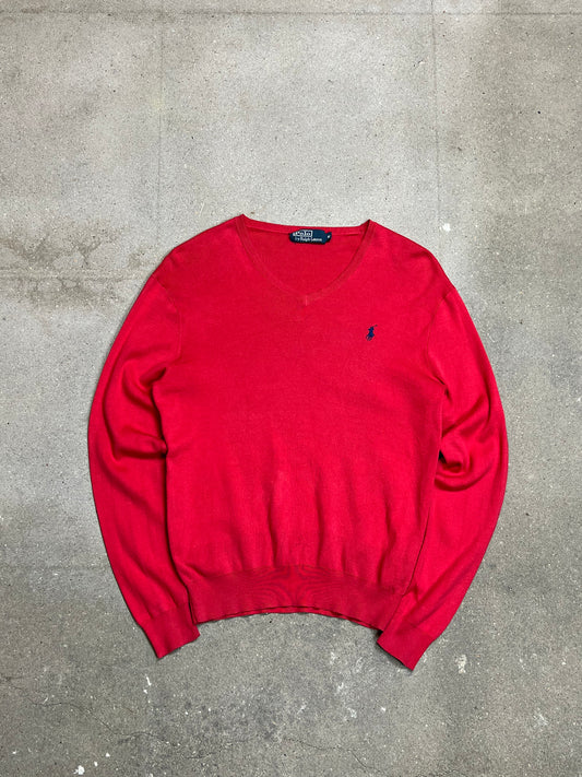 RED VINTAGE RALPH LAUREN KNIT (MEDIUM)