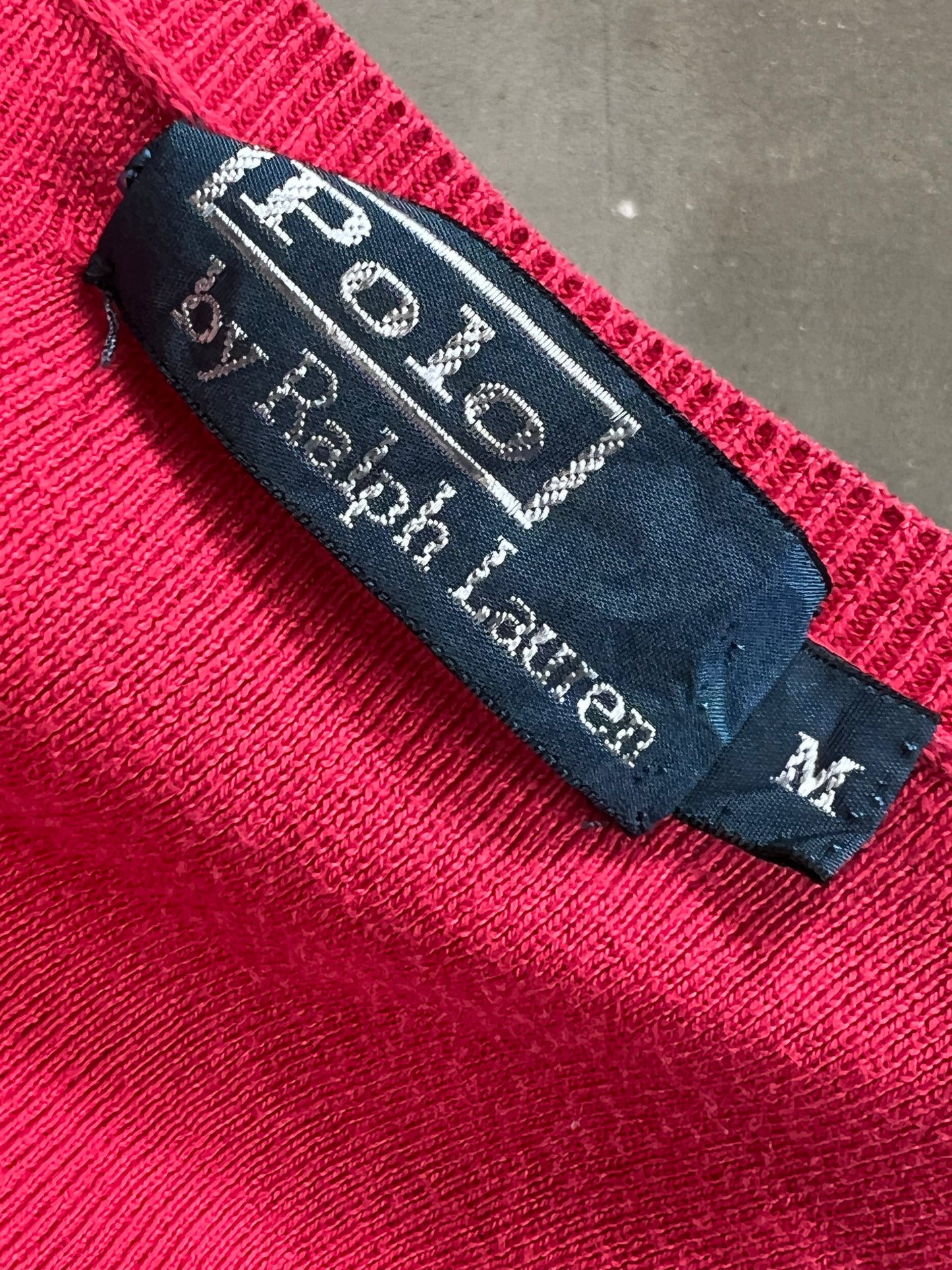 RED VINTAGE RALPH LAUREN KNIT (MEDIUM)
