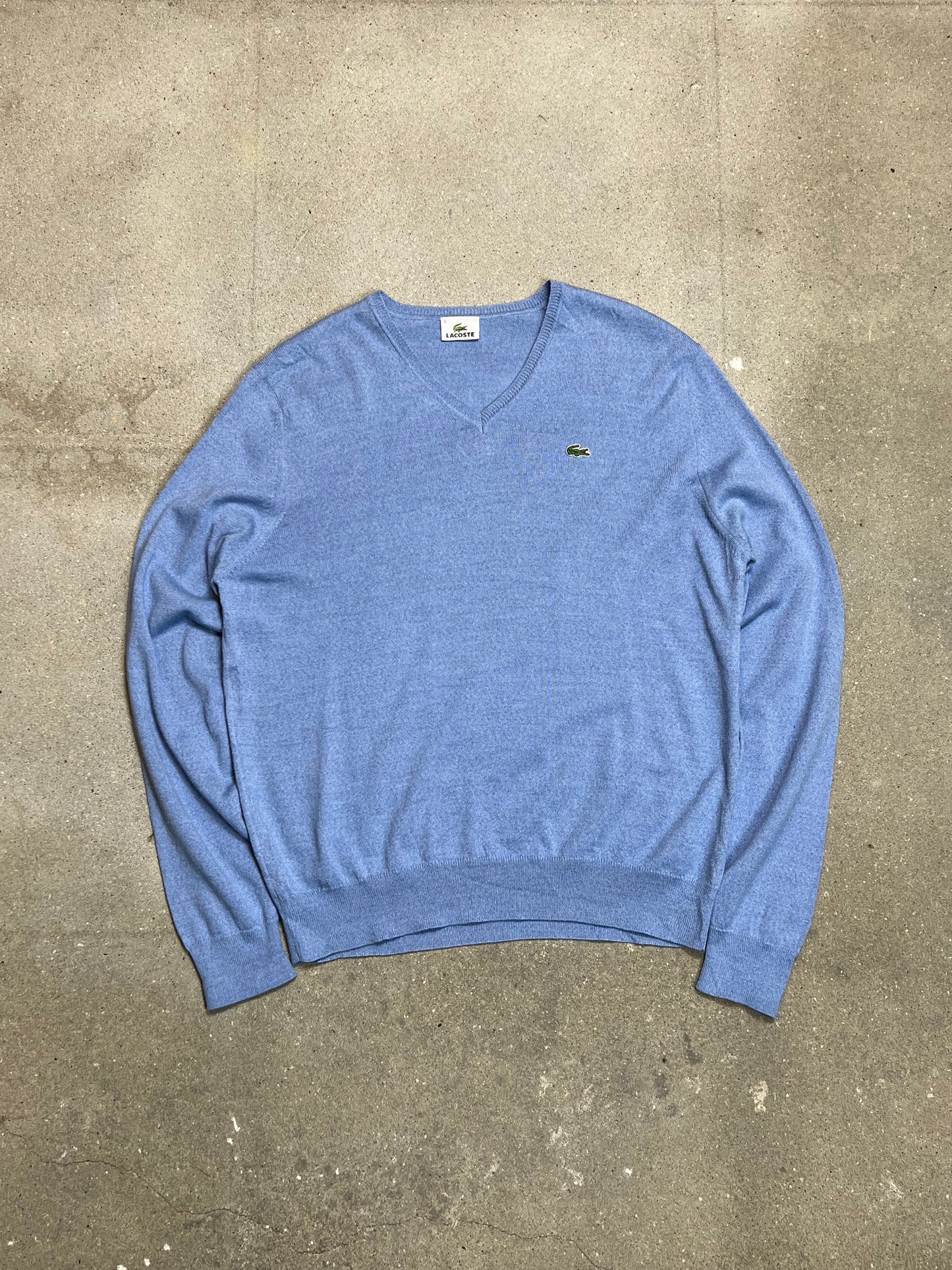 LIGHT BLUE VINTAGE LACOSTE KNIT (MEDIUM)