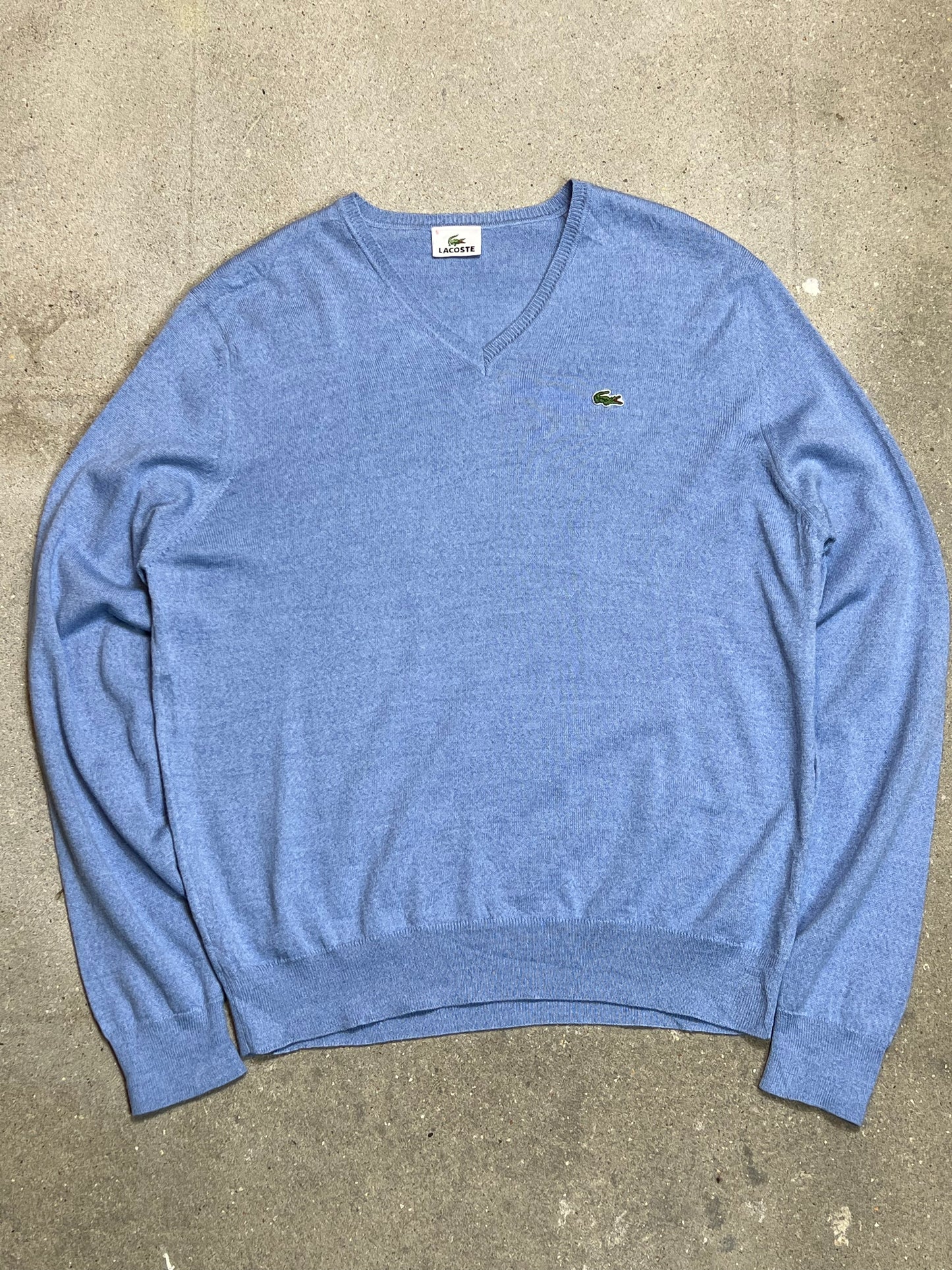LIGHT BLUE VINTAGE LACOSTE KNIT (MEDIUM)