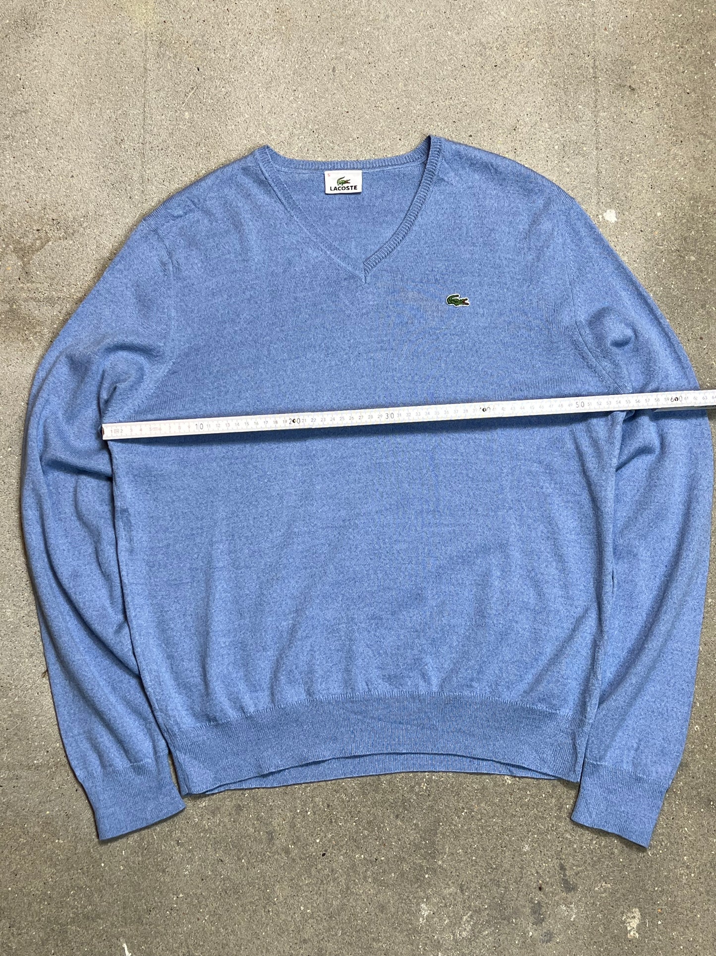 LIGHT BLUE VINTAGE LACOSTE KNIT (MEDIUM)
