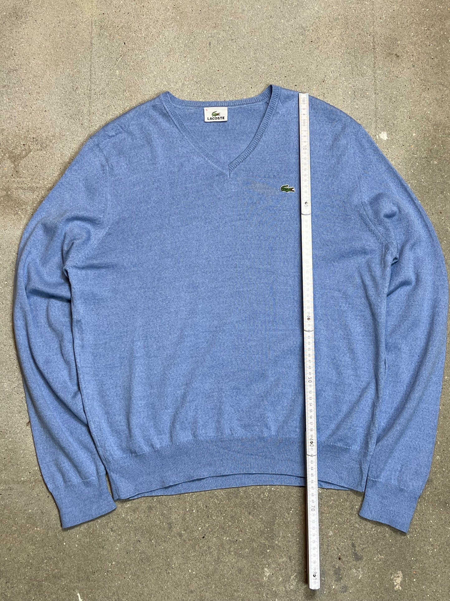 LIGHT BLUE VINTAGE LACOSTE KNIT (MEDIUM)