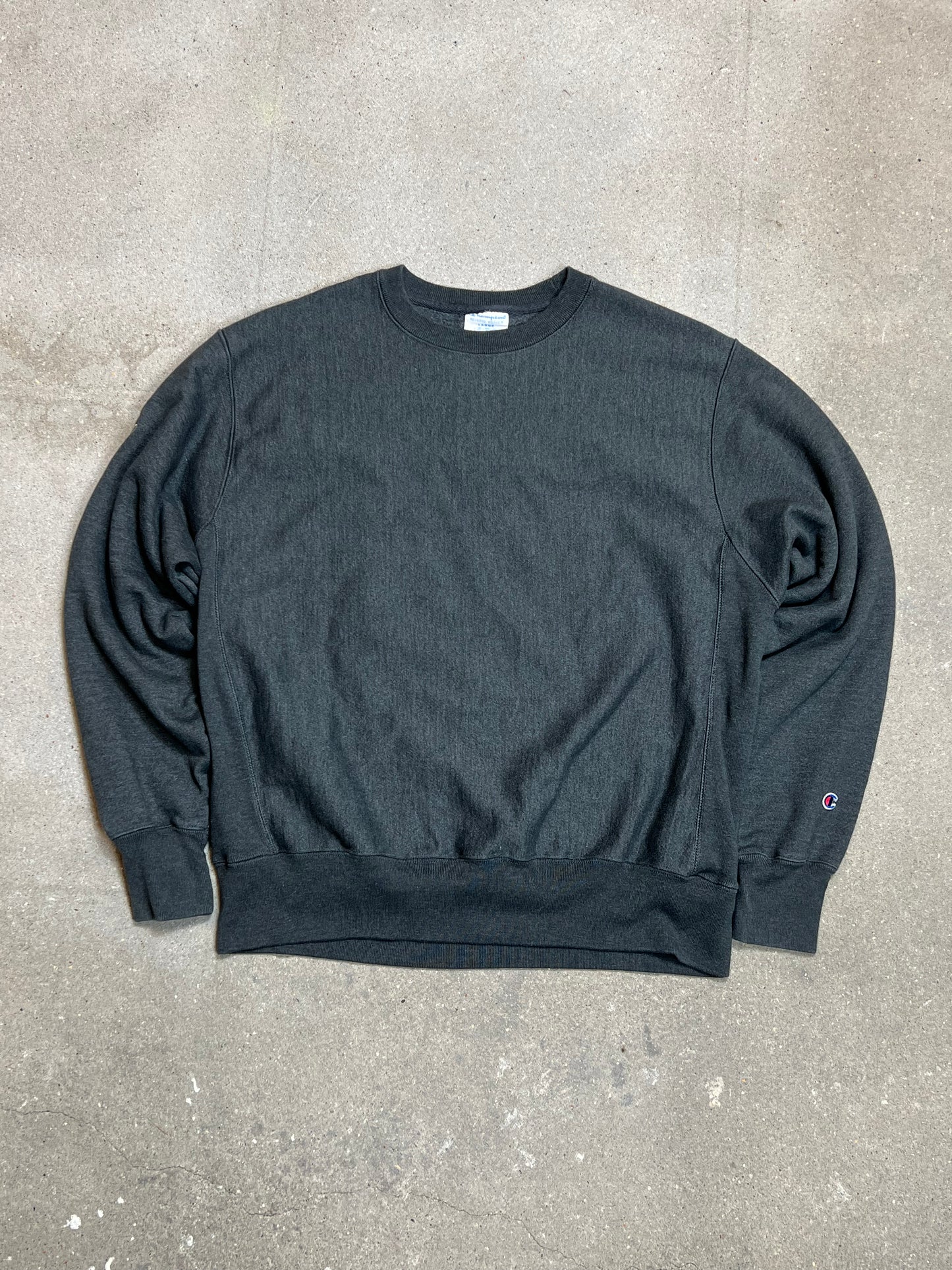 DARK GREY VINTAGE CHAMPION SWEATSHIRT (LARGE)