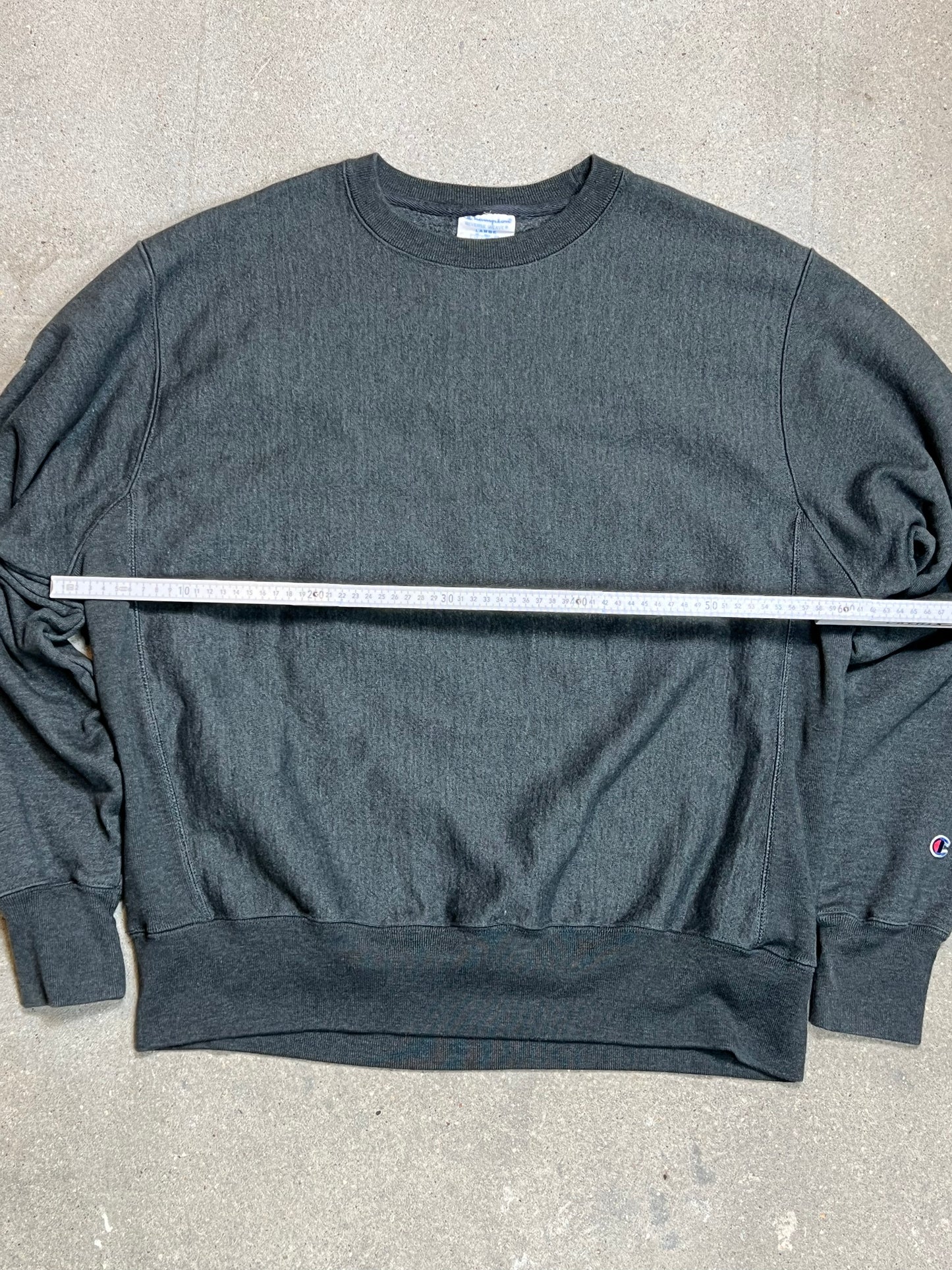 DARK GREY VINTAGE CHAMPION SWEATSHIRT (LARGE)