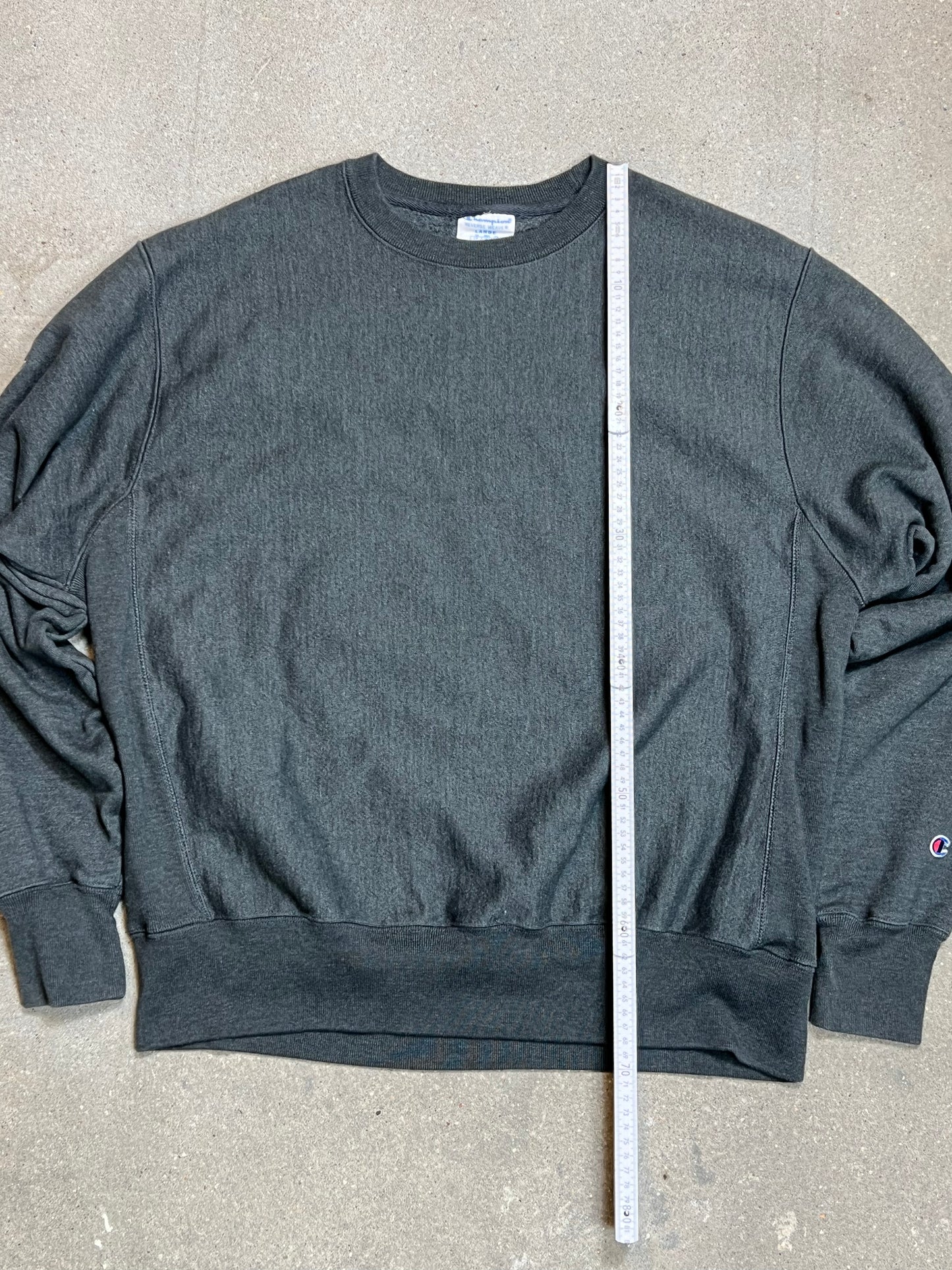 DARK GREY VINTAGE CHAMPION SWEATSHIRT (LARGE)