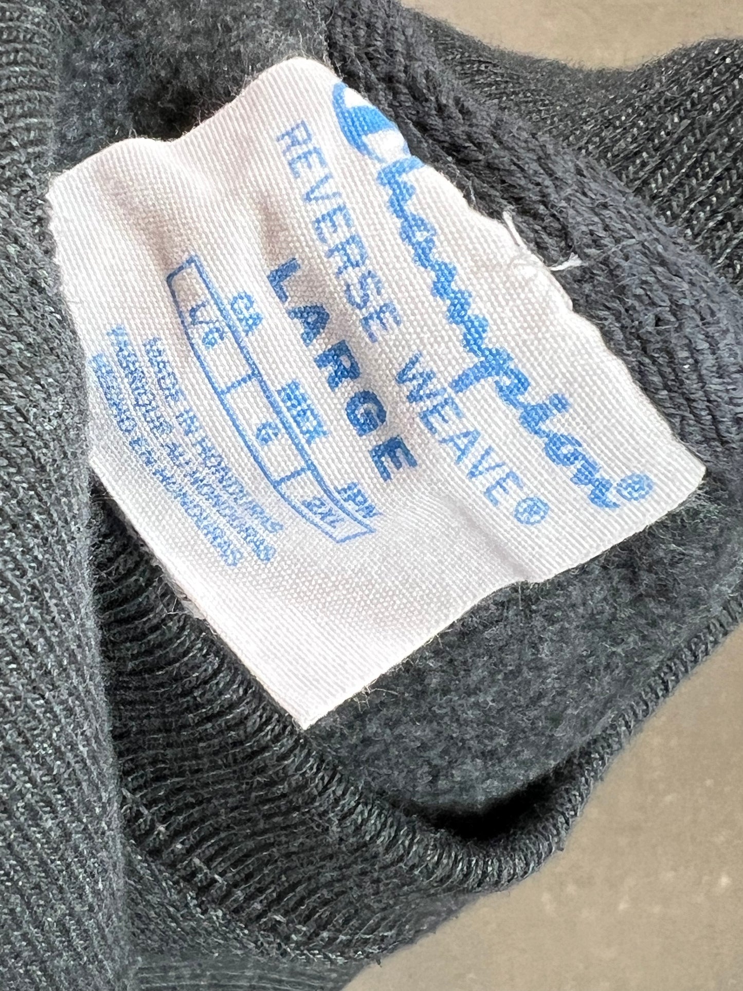 DARK GREY VINTAGE CHAMPION SWEATSHIRT (LARGE)