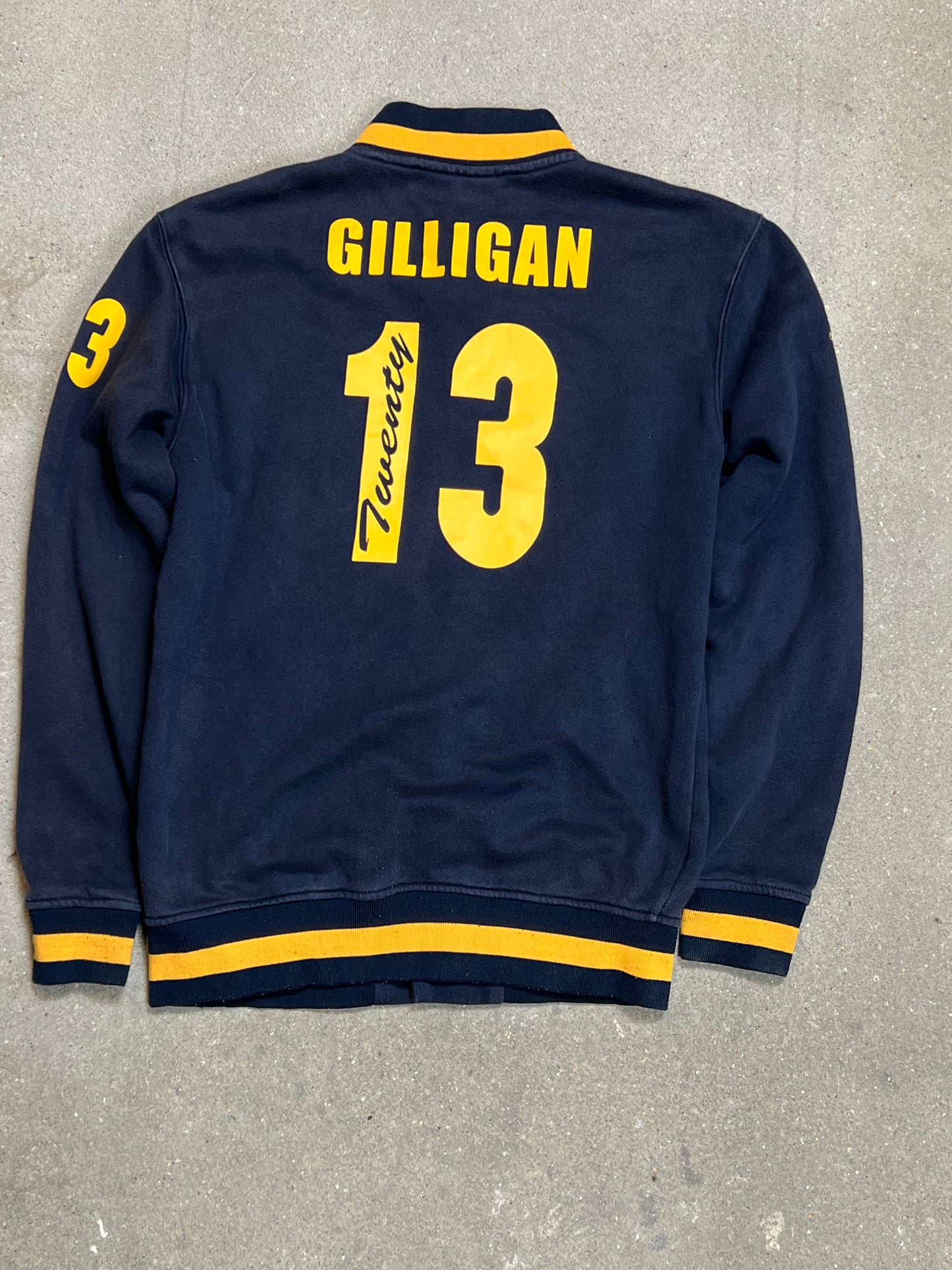 NAVY BLUE VINTAGE VARSITY JACKET UNBRANDED (SMALL)