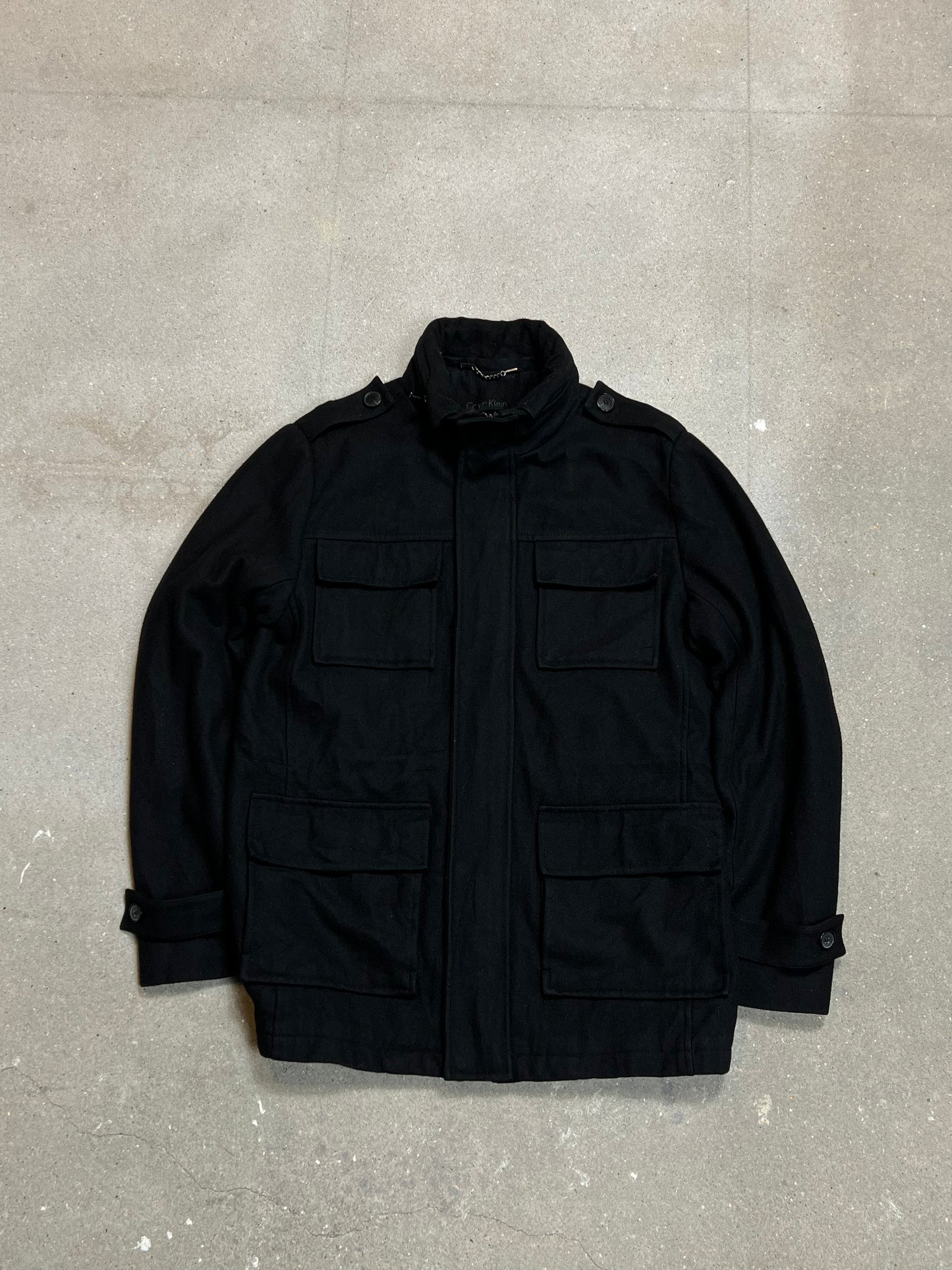 BLACK VINTAGE CALVIN KLEIN SOFT JACKET (SMALL)