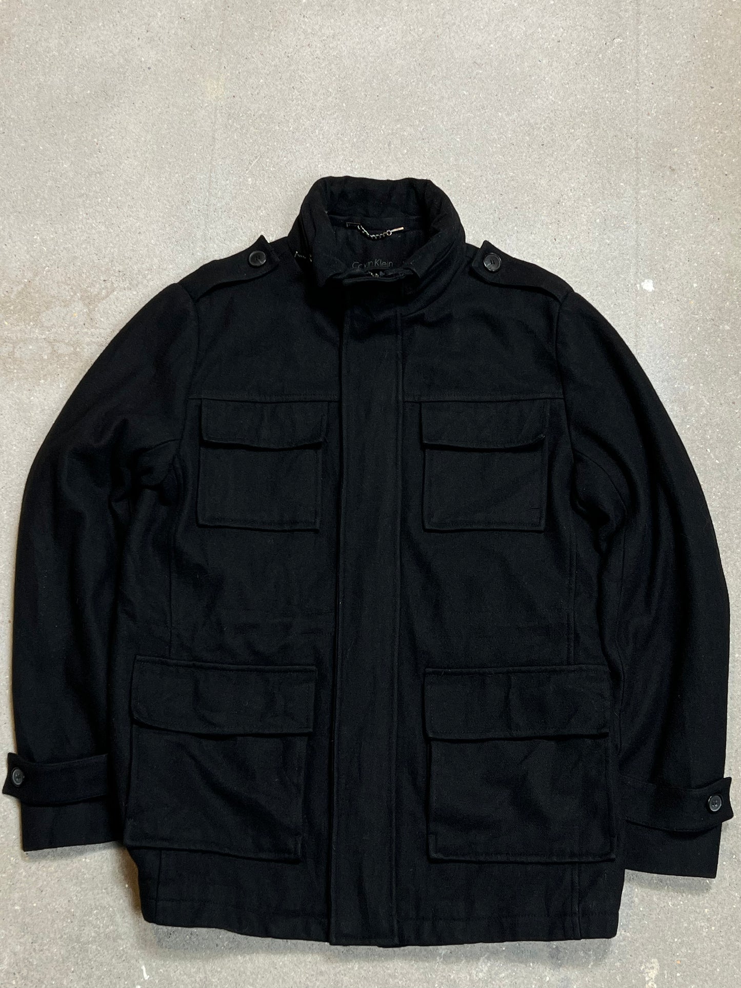 BLACK VINTAGE CALVIN KLEIN SOFT JACKET (SMALL)