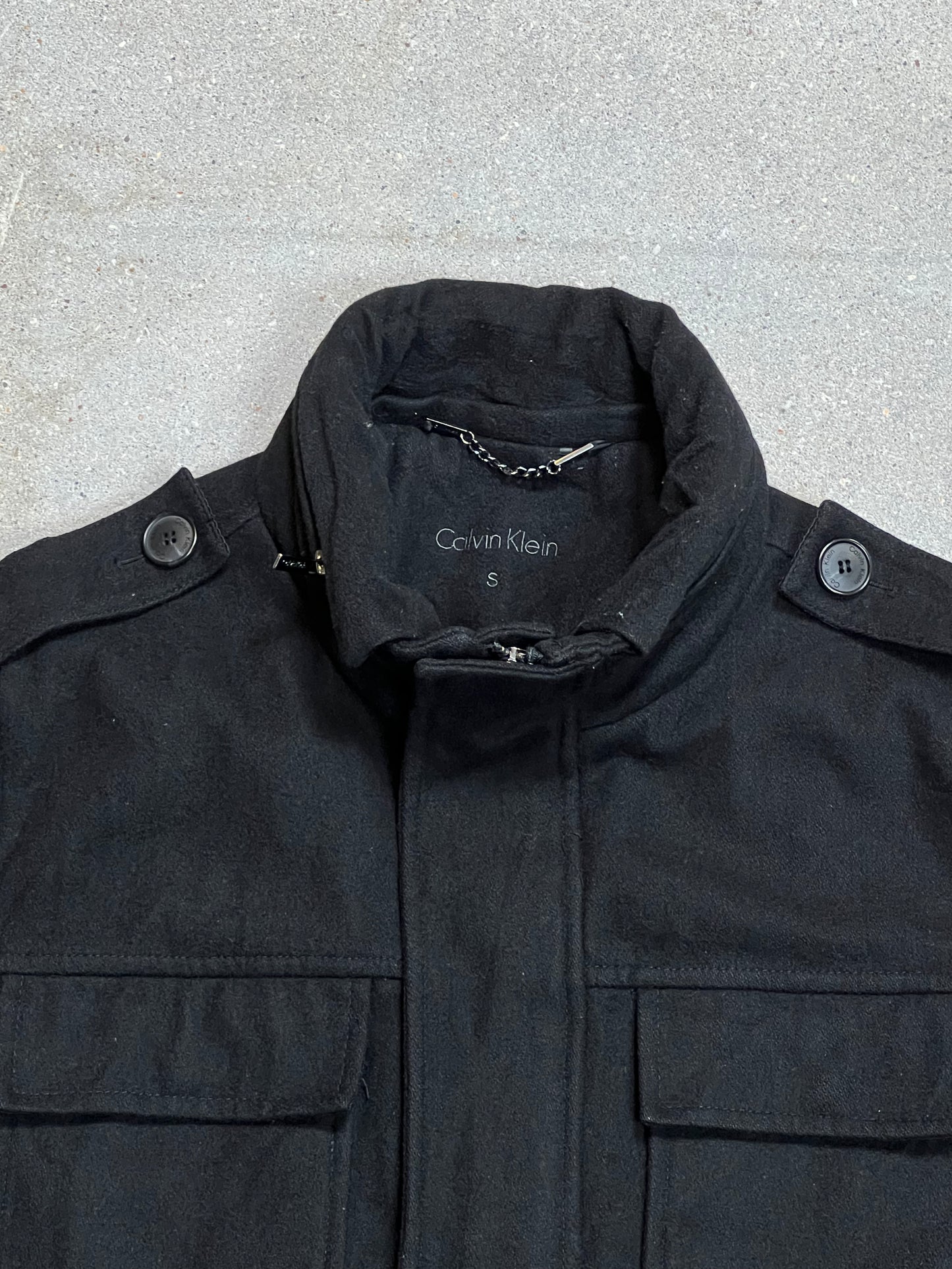 BLACK VINTAGE CALVIN KLEIN SOFT JACKET (SMALL)