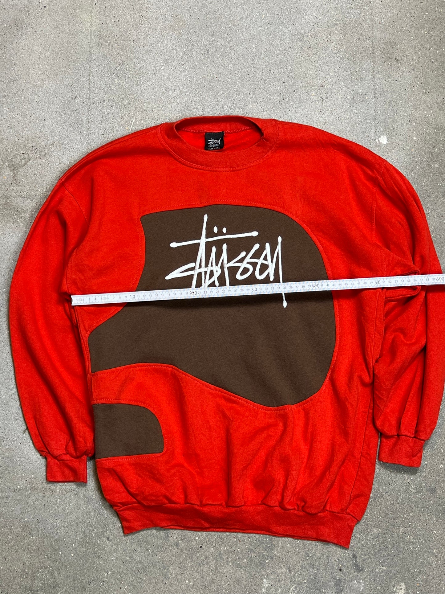 STUSSY VINTAGE RENEWED UPCYCLED SWEATSHIRT (SMALL)