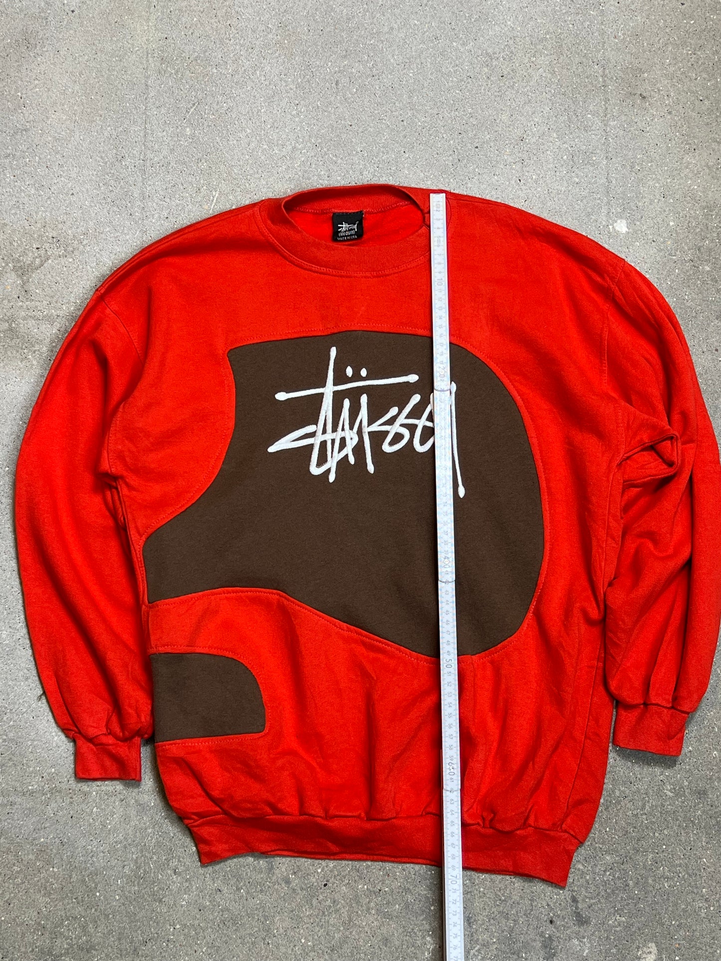 STUSSY VINTAGE RENEWED UPCYCLED SWEATSHIRT (SMALL)