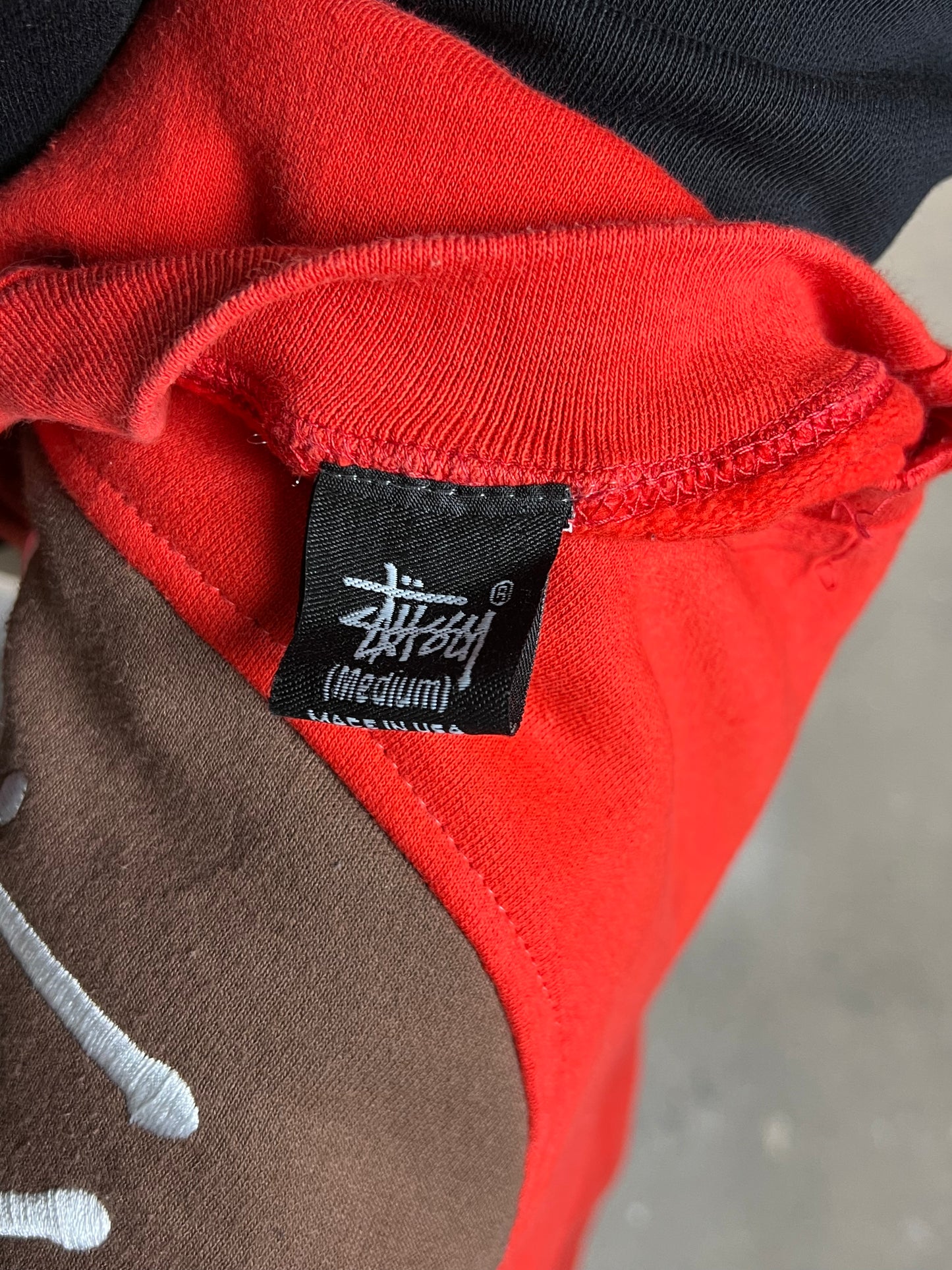STUSSY VINTAGE RENEWED UPCYCLED SWEATSHIRT (SMALL)