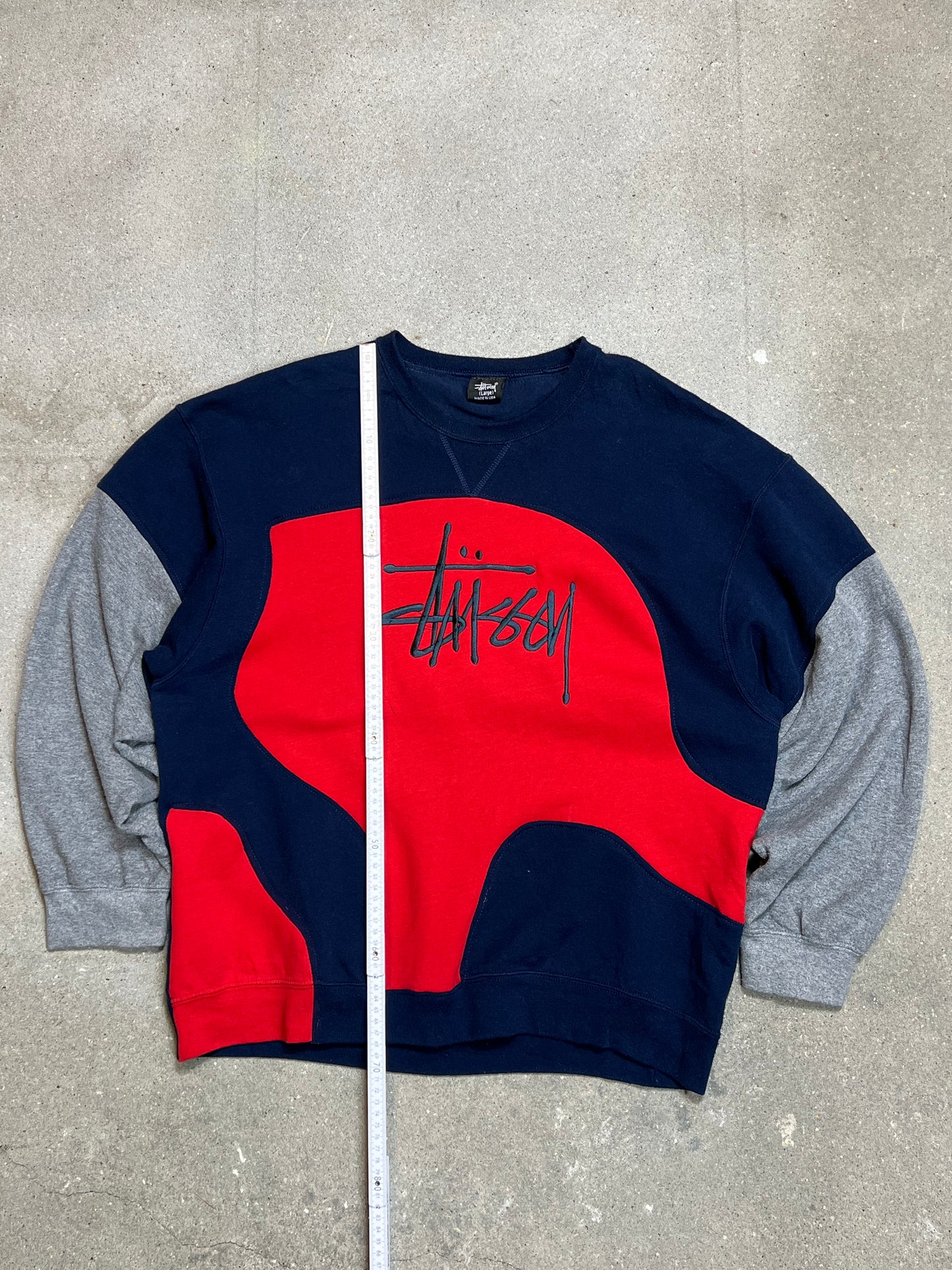 STUSSY VINTAGE RENEWED UPCYCLED SWEATSHIRT (XLARGE)