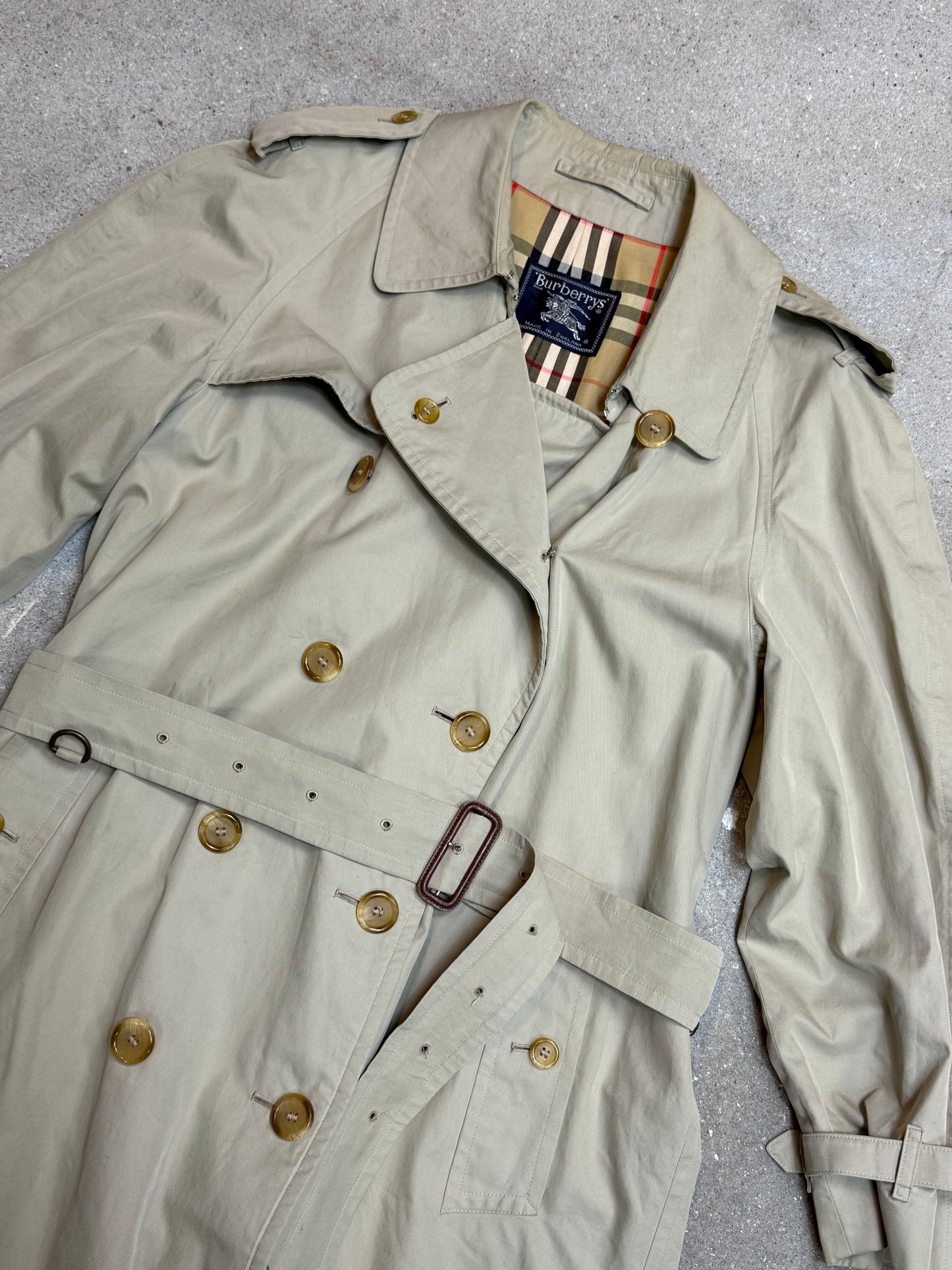 KHAKI VINTAGE BURBERRY MANTEL (Mittel)