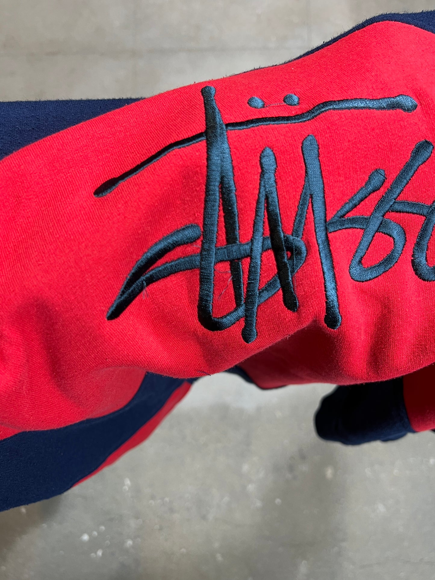 STUSSY VINTAGE RENEWED UPCYCLED SWEATSHIRT (XLARGE)