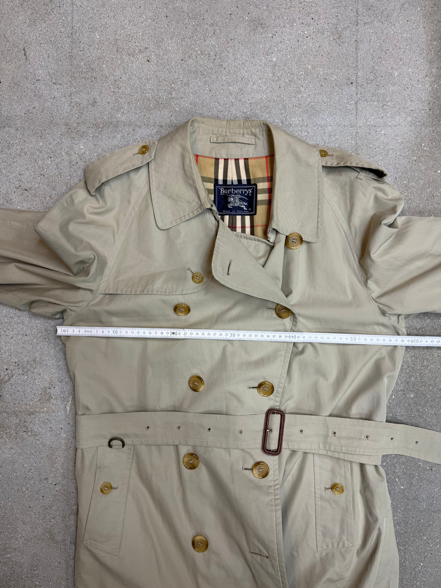 KHAKI VINTAGE BURBERRY MANTEL (Mittel)
