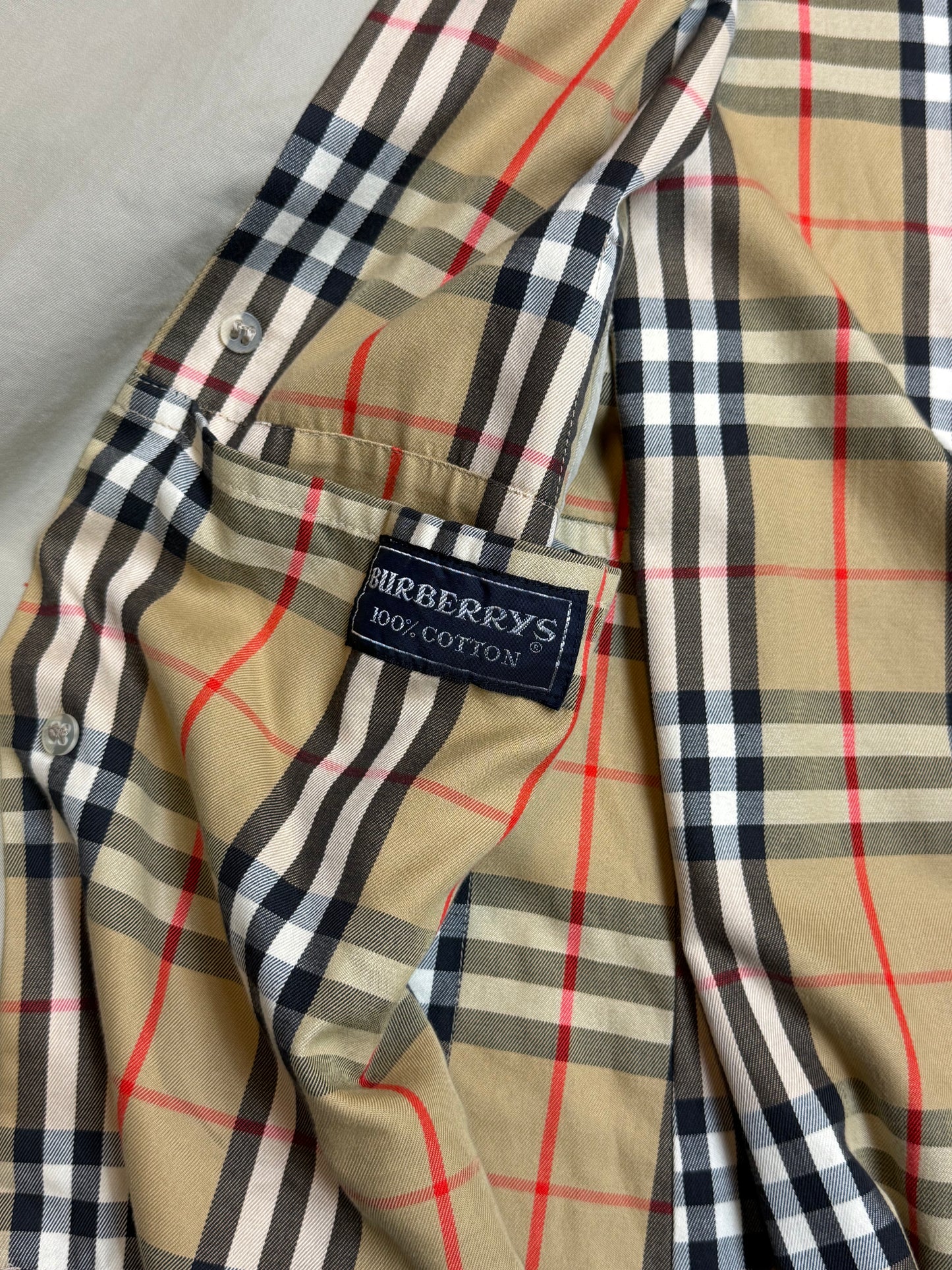 KHAKI VINTAGE BURBERRY MANTEL (Mittel)