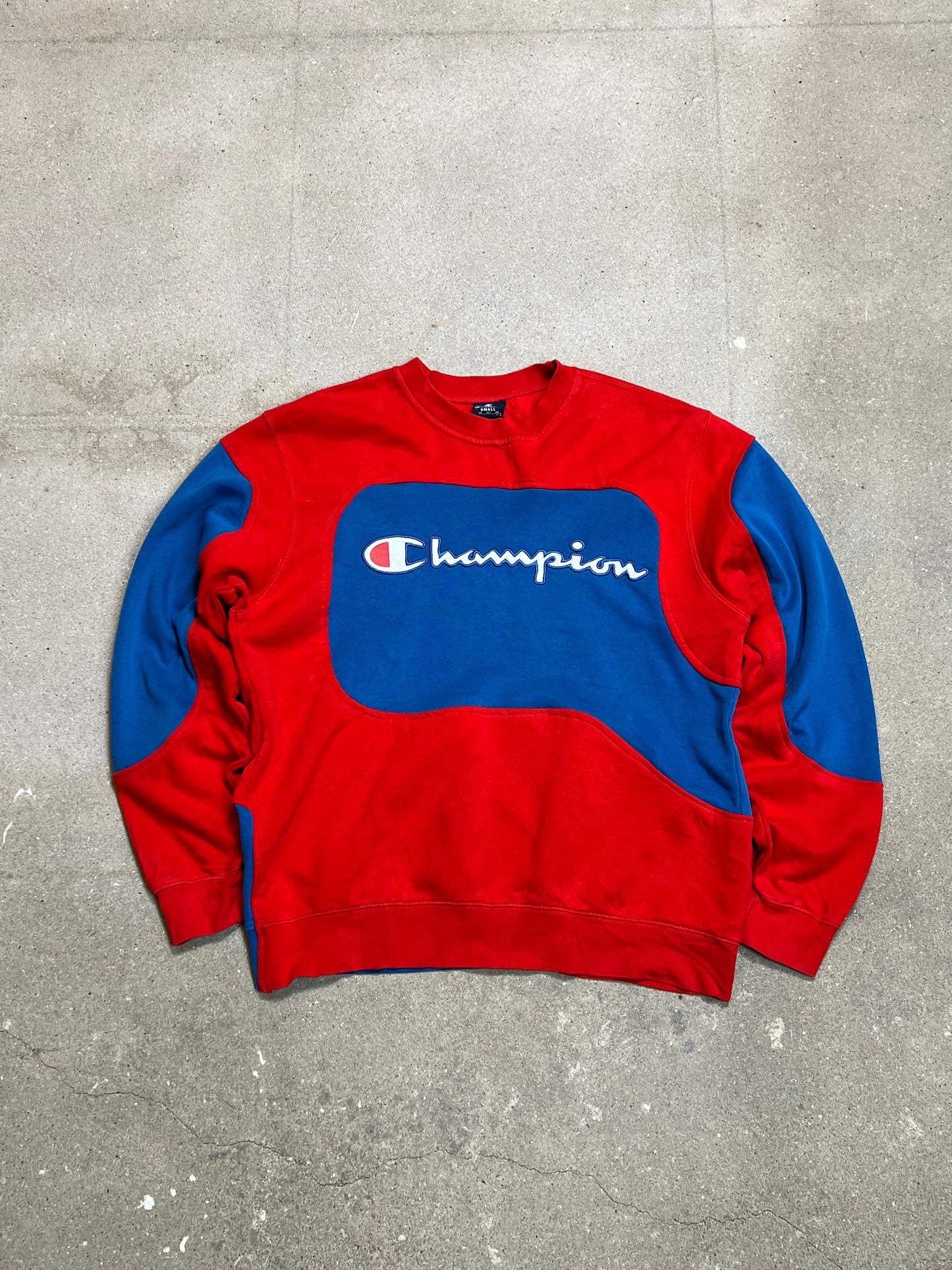 CHAMPION SPELL-OUT RENEWED UPCYCLED SWEATSHIRT (XL)