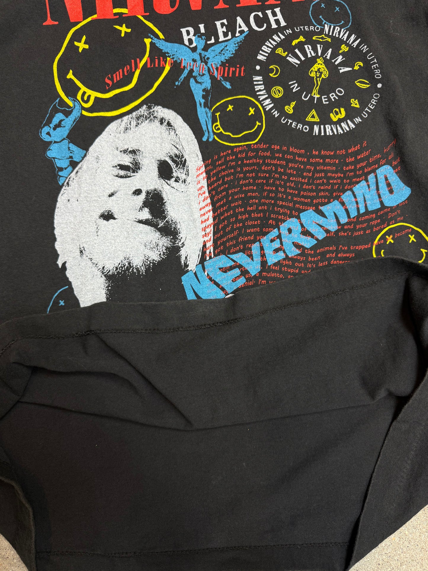 1990s Sof Tee Tee Jays Nirvana Grunge is dead Kurt Cobain 1967-1994 Longsleeve Tee (XL) (Rare)