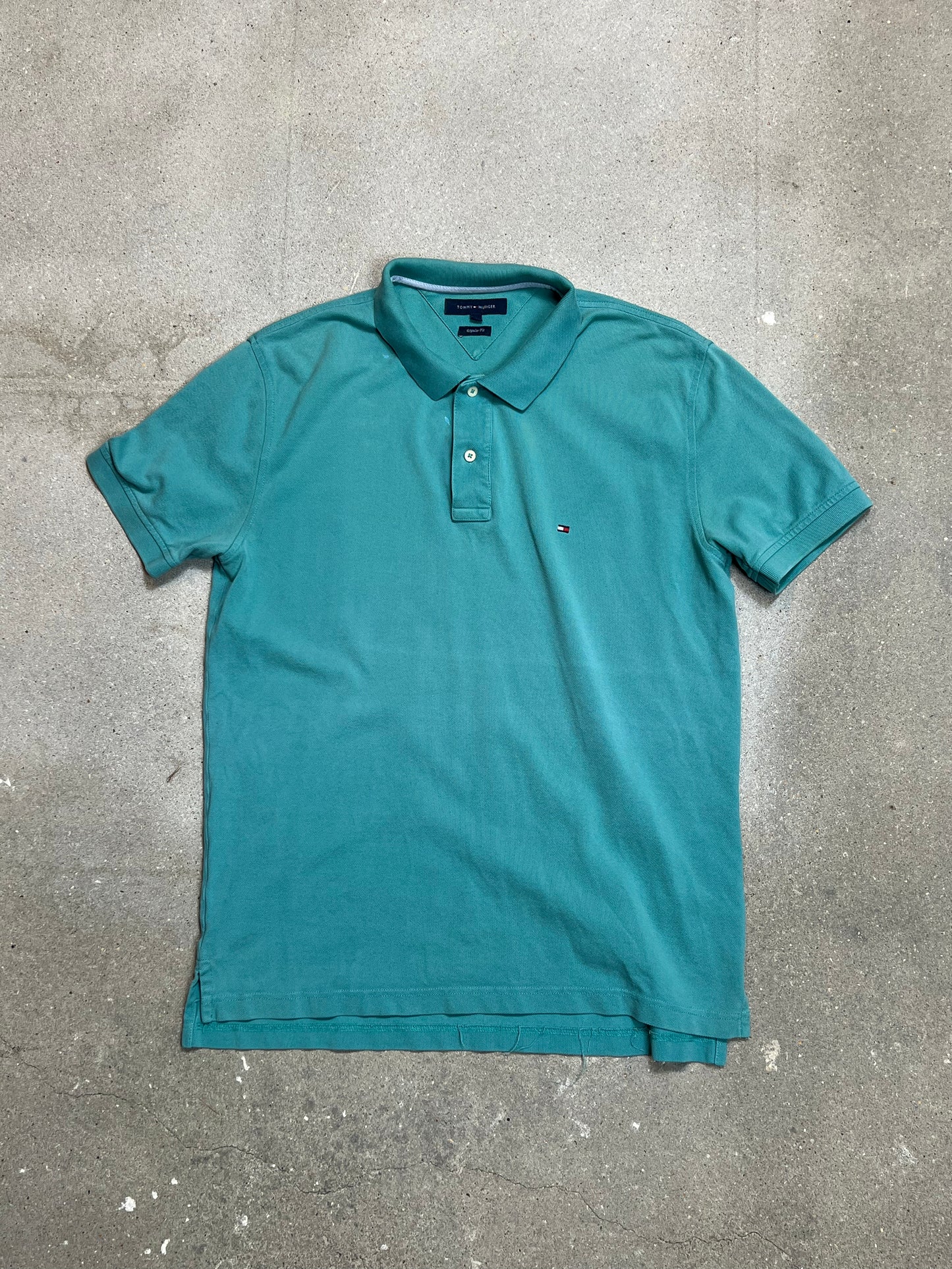 TURQUOISE TOMMY HILFIGER PIQUE POLO (XL)