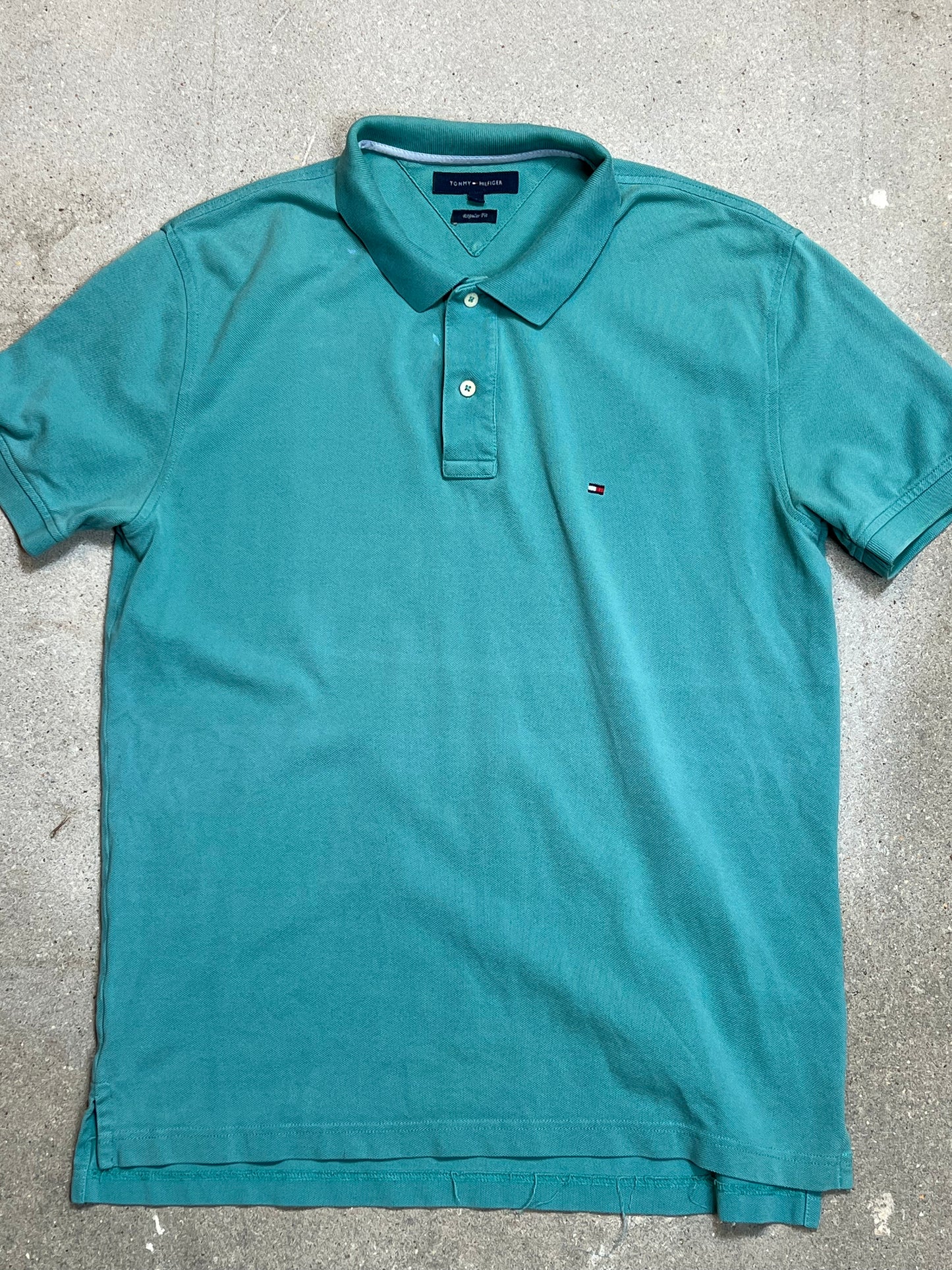 TURQUOISE TOMMY HILFIGER PIQUE POLO (XL)