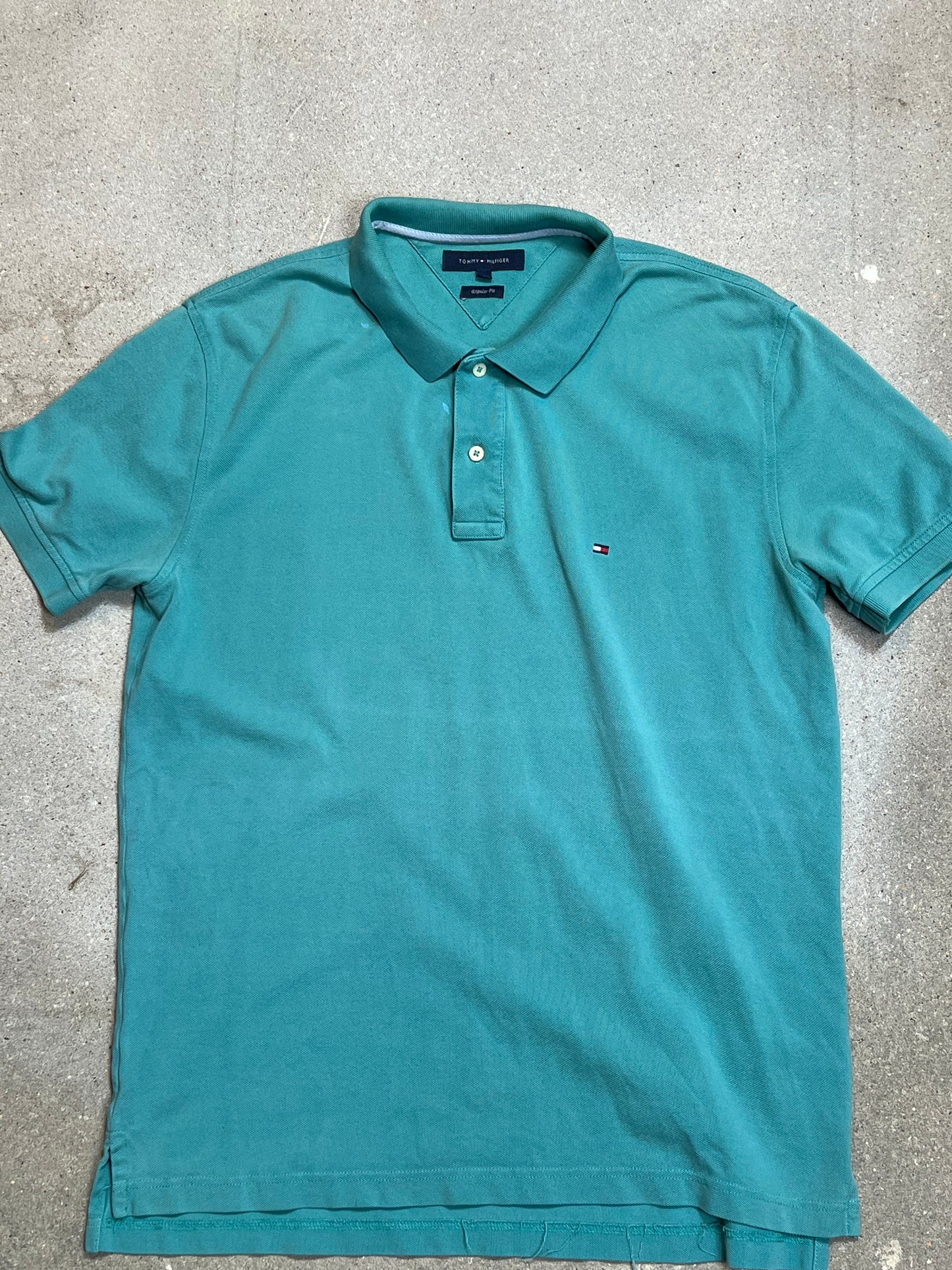 TURQUOISE TOMMY HILFIGER PIQUE POLO (XL)