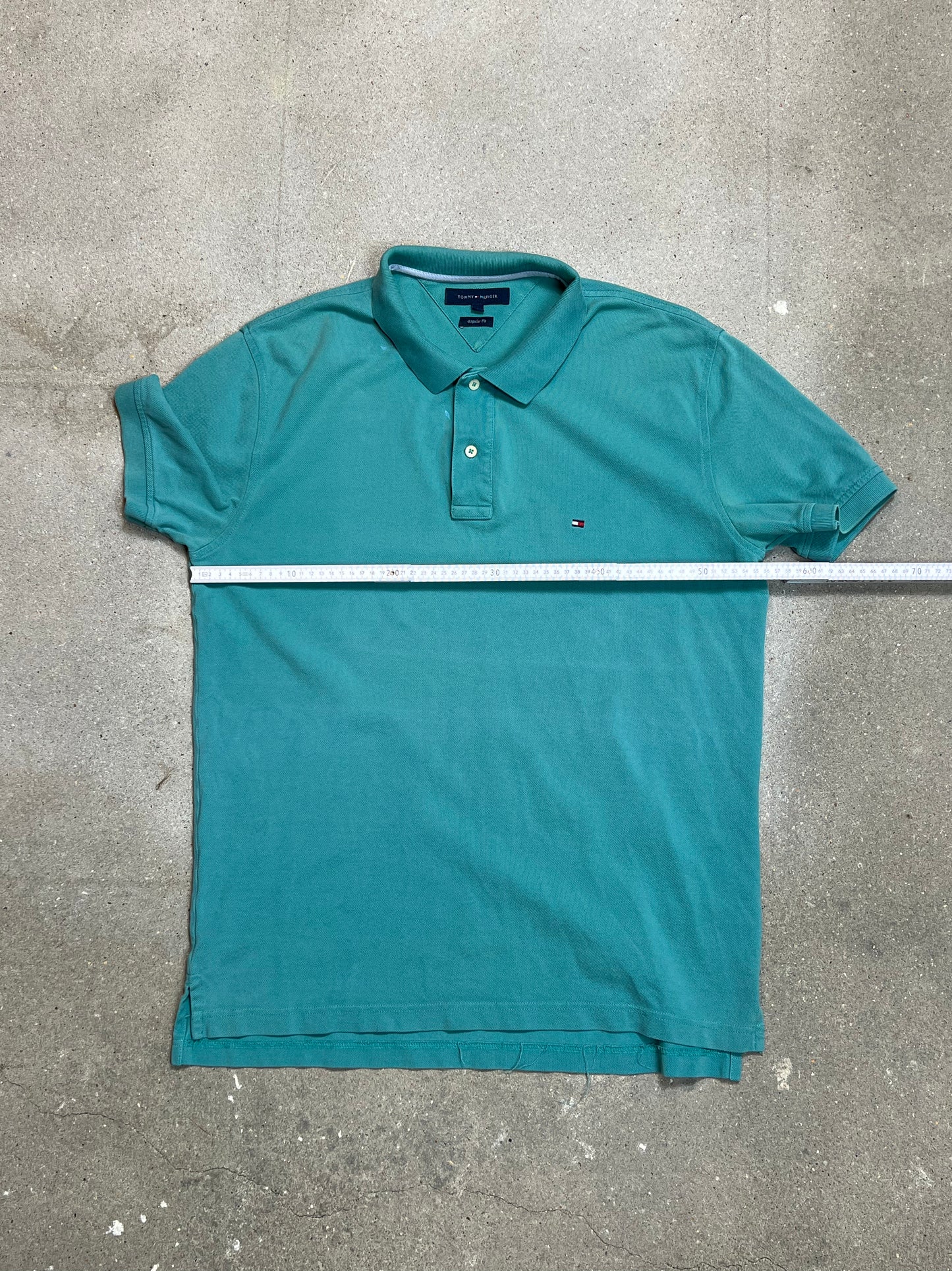 TURQUOISE TOMMY HILFIGER PIQUE POLO (XL)