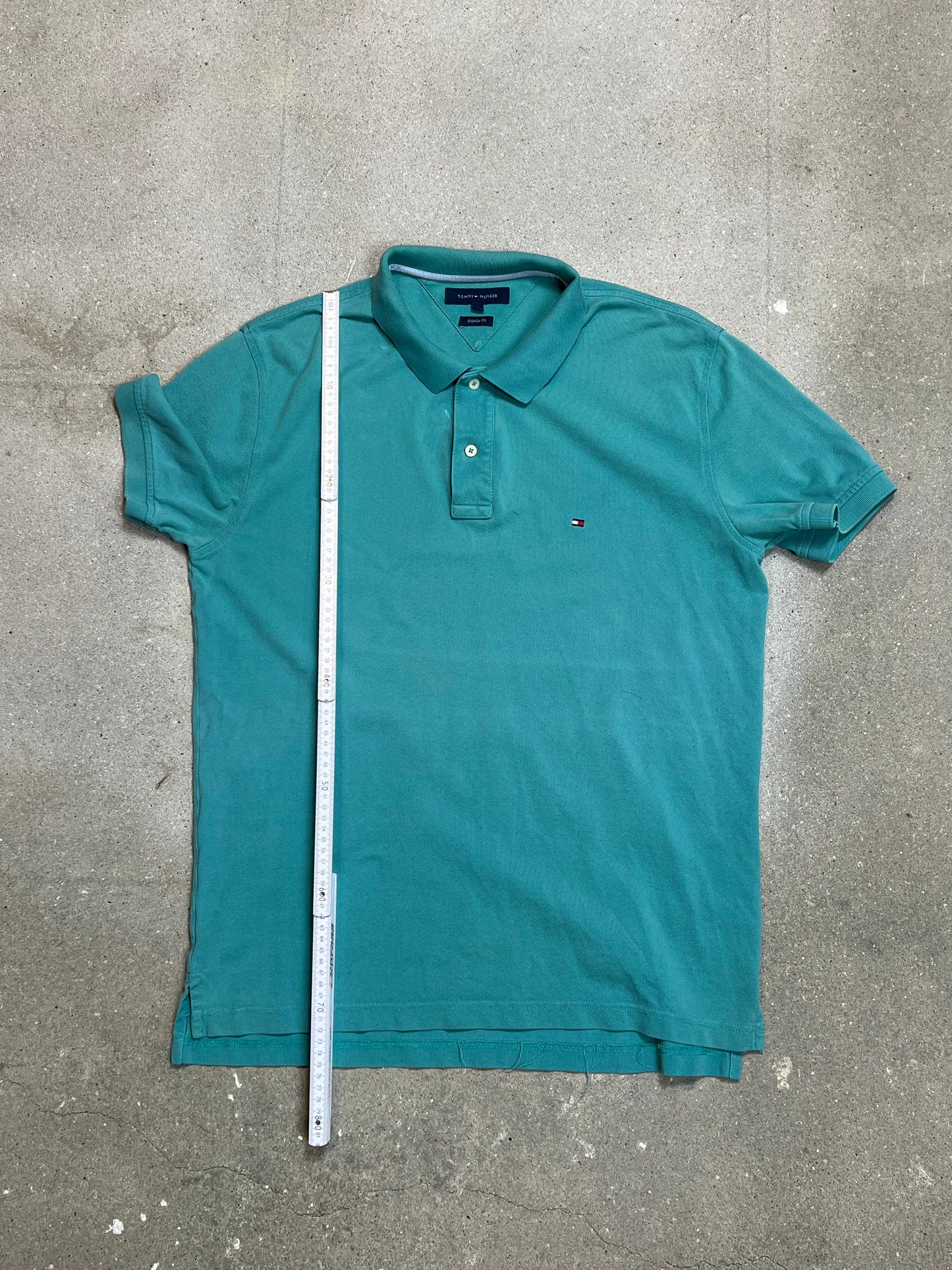 TURQUOISE TOMMY HILFIGER PIQUE POLO (XL)
