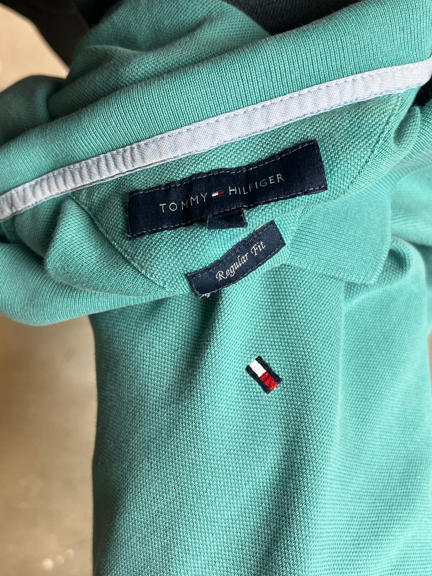 TURQUOISE TOMMY HILFIGER PIQUE POLO (XL)