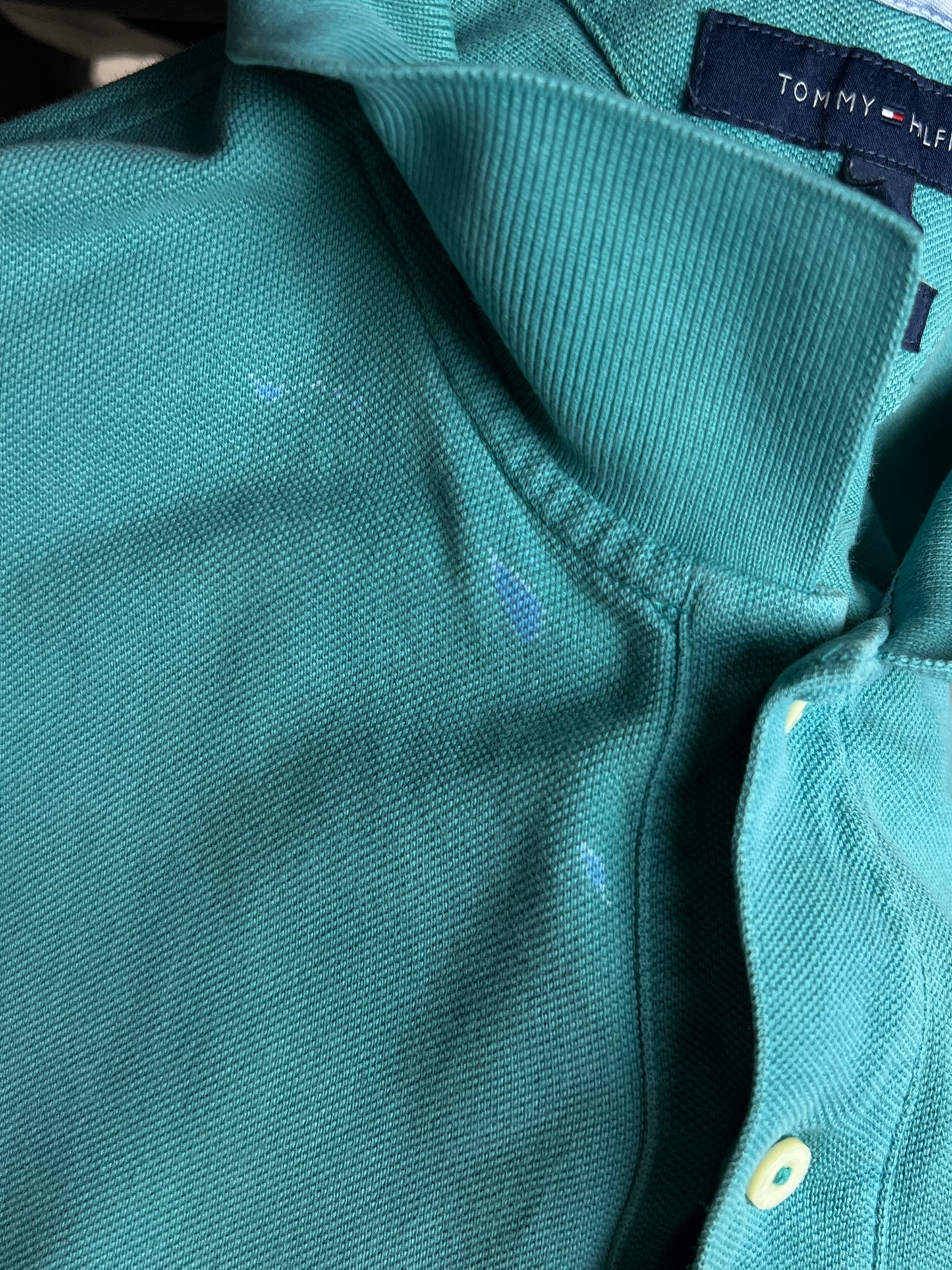 TURQUOISE TOMMY HILFIGER PIQUE POLO (XL)