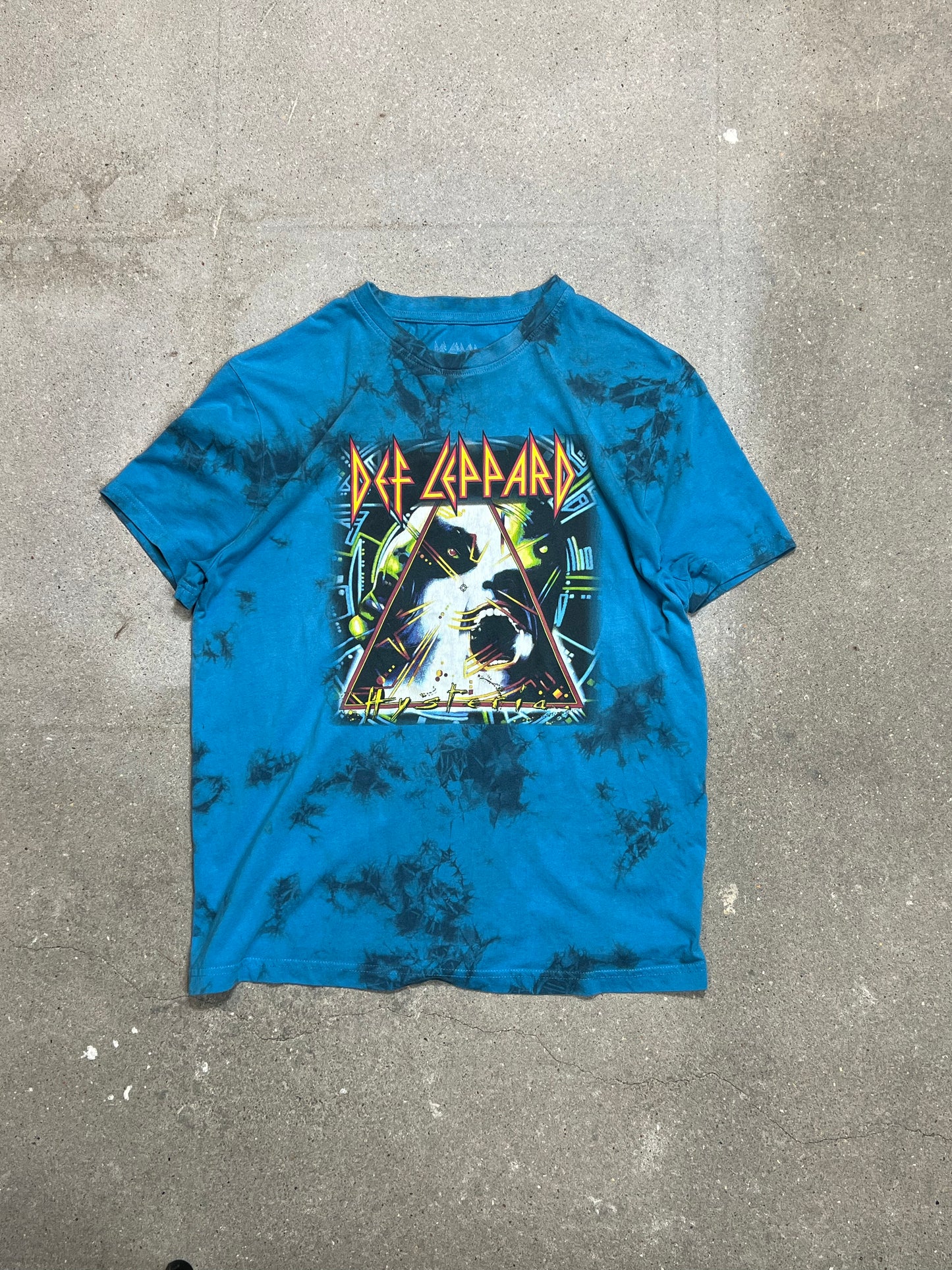 BLUE DEF LEPPARD HYSTERIA BAND TEE MERCH (MEDIUM)
