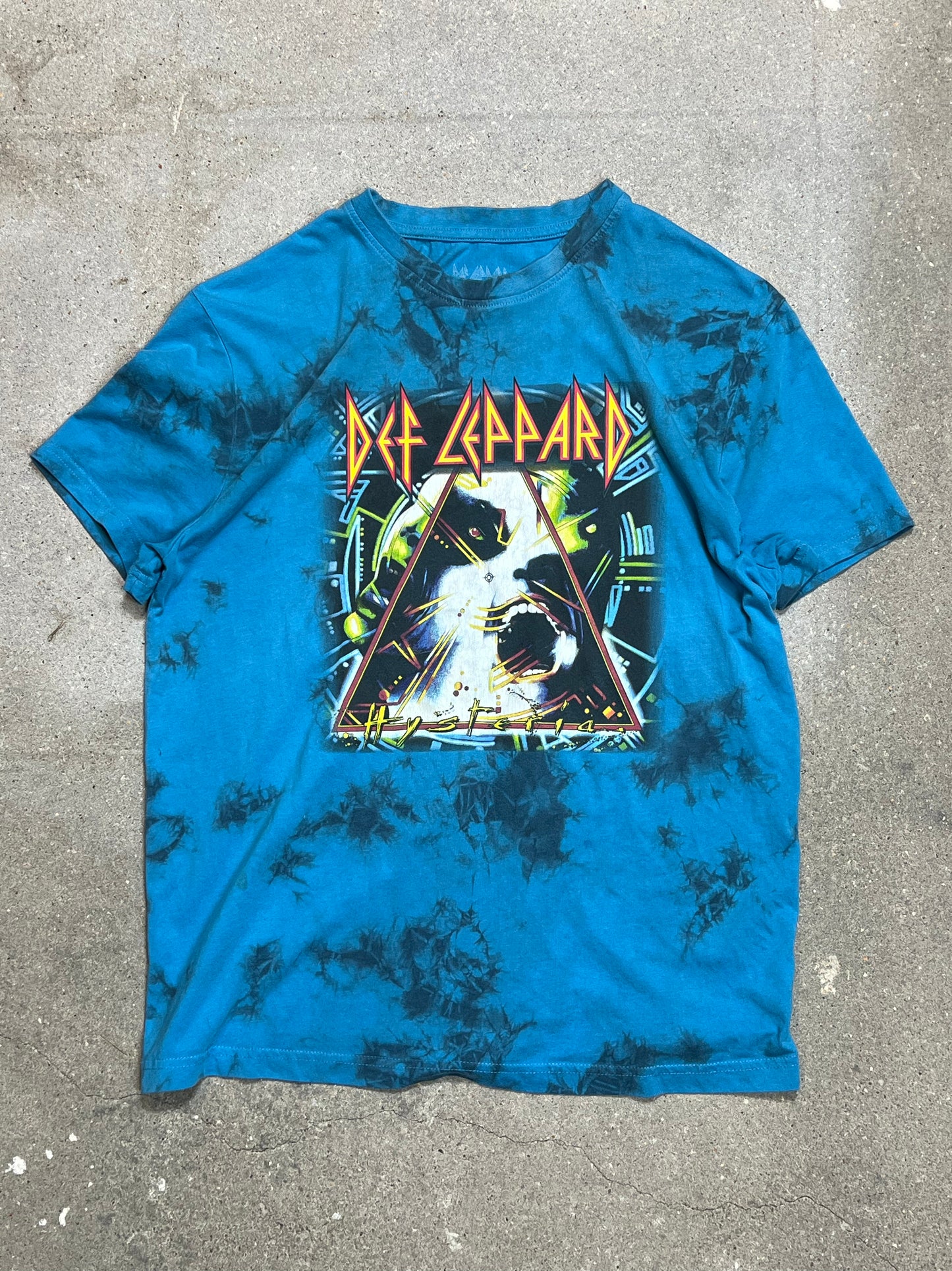 BLUE DEF LEPPARD HYSTERIA BAND TEE MERCH (MEDIUM)