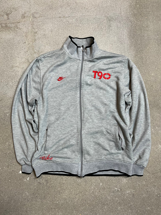 Heather Grey 00s T90 Nike Zip up Sweatshirt (M)