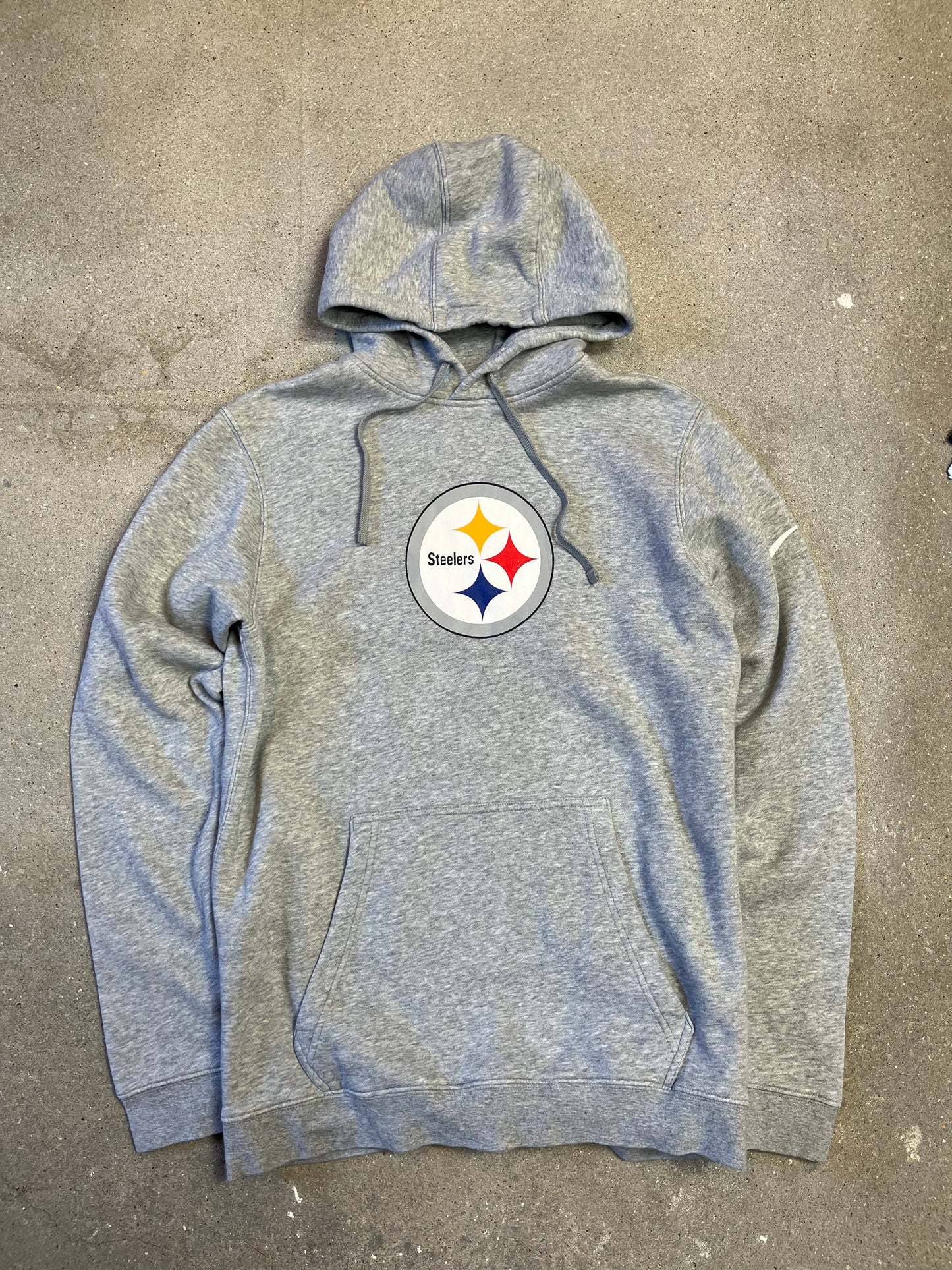 Heather Grey steelers Logo Hoodie (S)